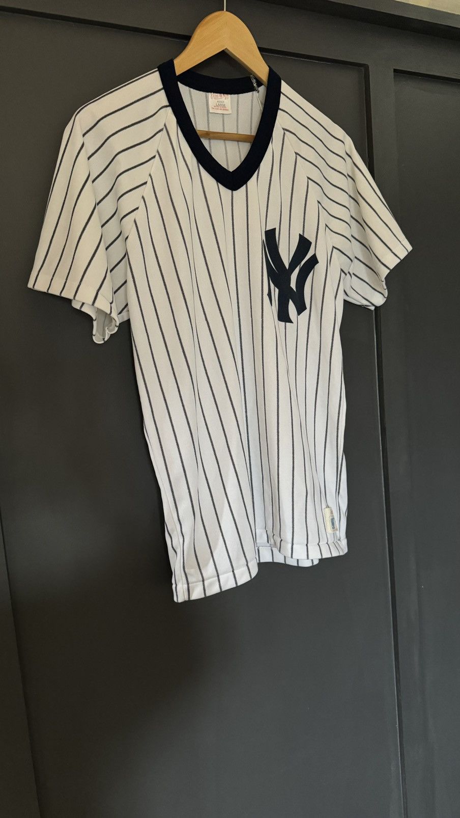MLB × New York Yankees × Vintage 1980’s Rawlings vintage New York Yankees MLB striped jersey Size US L / EU 52-54 / 3 - 3 Thumbnail