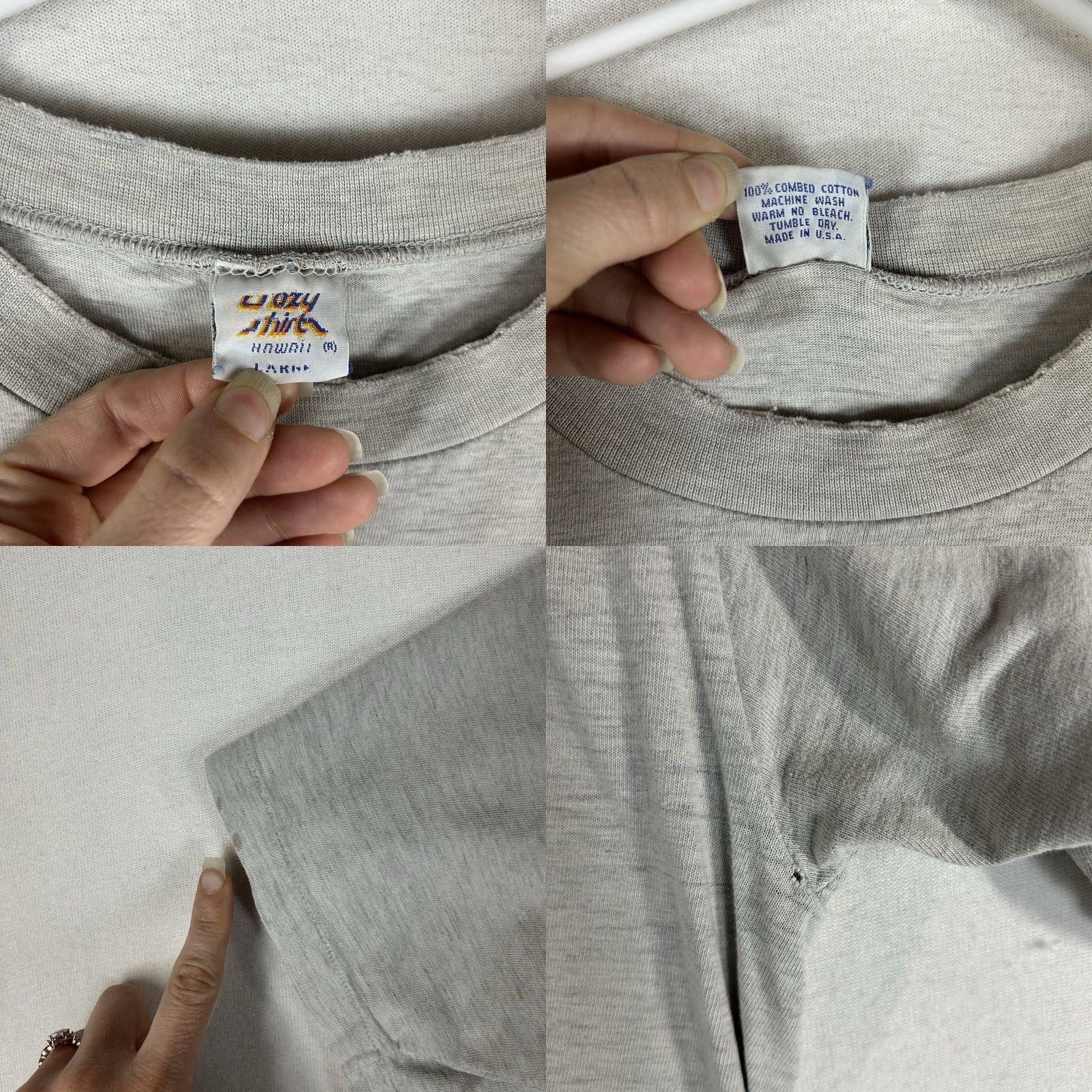 Vintage VINTAGE Crazy Shirts Hawaii T-Shirt Mens Large Gray Buffalo Graphic Print FLAWED Size US L / EU 52-54 / 3 - 8 Thumbnail