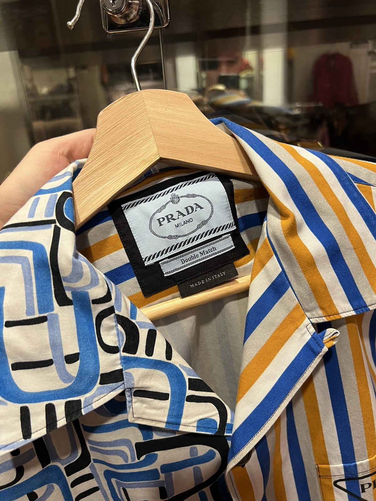 Prada Prada Double Match Button Up Bowling Shirt Size US XXL / EU 58 / 5 - 3 Thumbnail