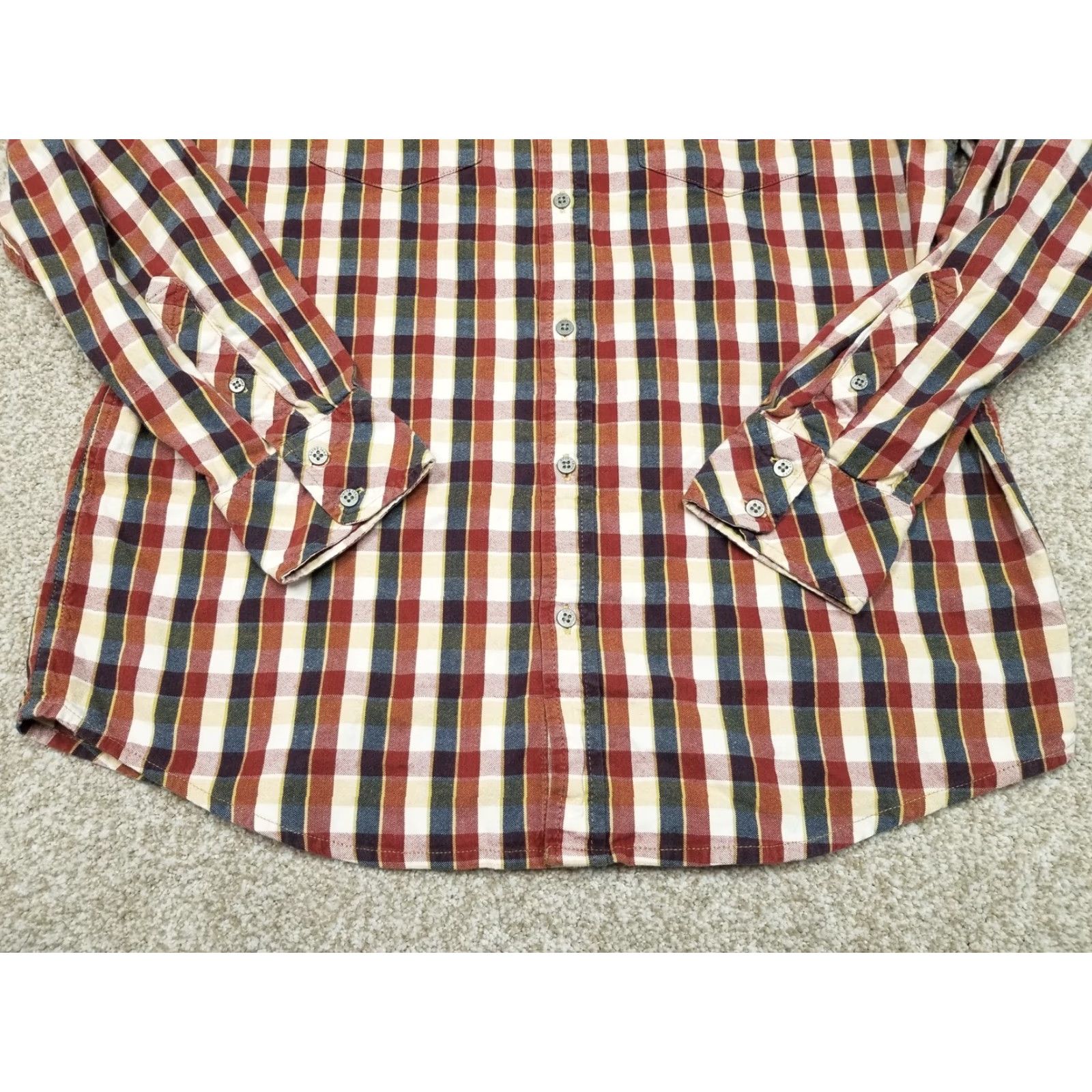 Vintage VINTAGE HornyToad Shirt Mens 2XL Blue Red Plaid 100% Organic Cotton Long Sleeve Button-Up Classic Outdoor Casual Mens Size US XXL / EU 58 / 5 - 3 Thumbnail