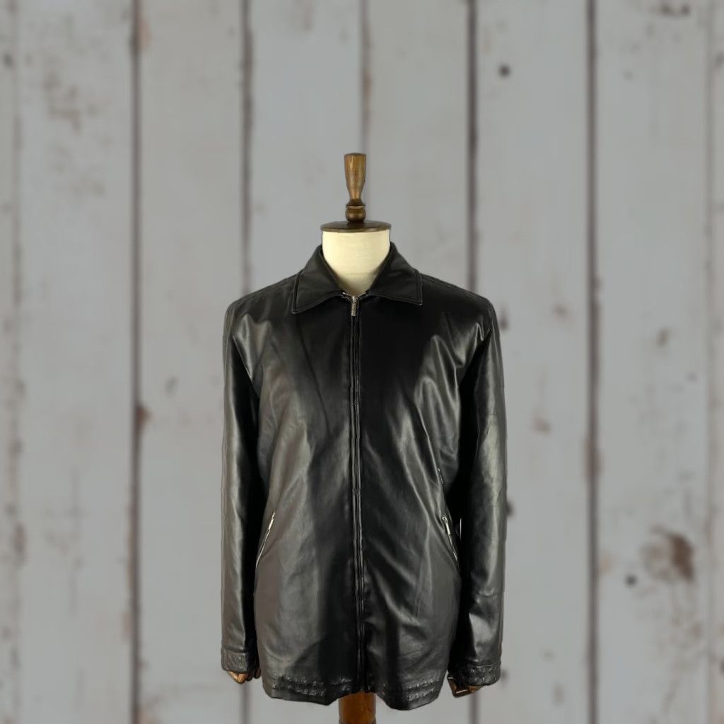 Versace Jeans Couture Versace Jeans Mens Bomber Jacket L Black Polyester Full Zip Jacket Coated PVC Lining Regular Fit Size US L / EU 52-54 / 3 - 1 Thumbnail