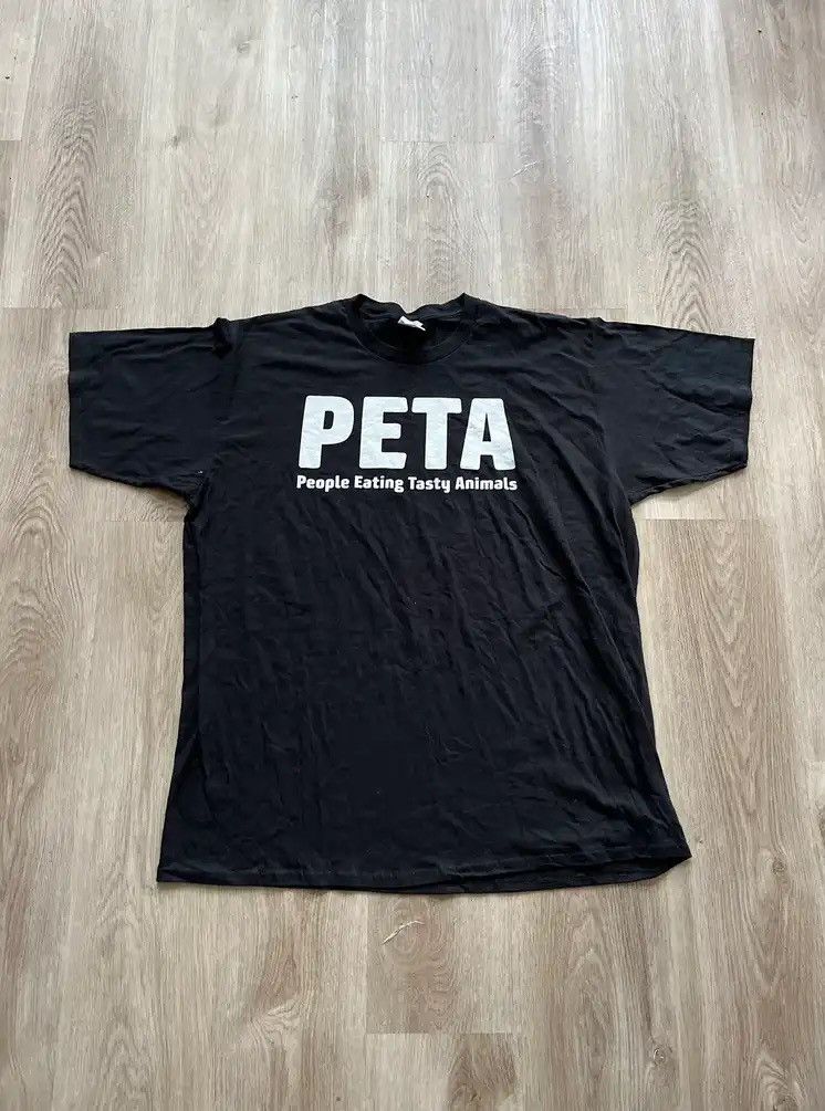 Vintage Vintage PETA Shirt Size US XL / EU 56 / 4 - 2 Thumbnail