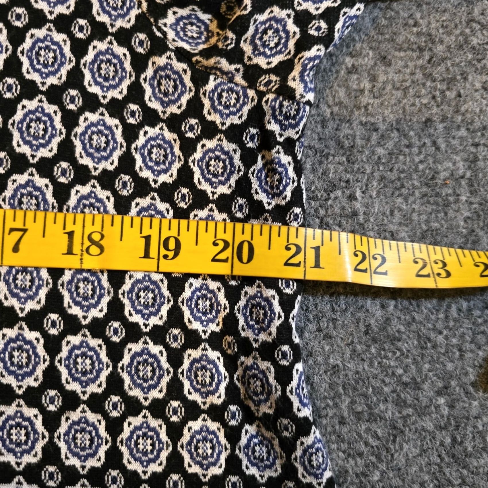 J. Jill J Jill Wearever Top Shirt Womens XL Black Blue Stretch Knit No Iron Casual Career Size XL / US 12-14 / IT 48-50 - 5 Thumbnail