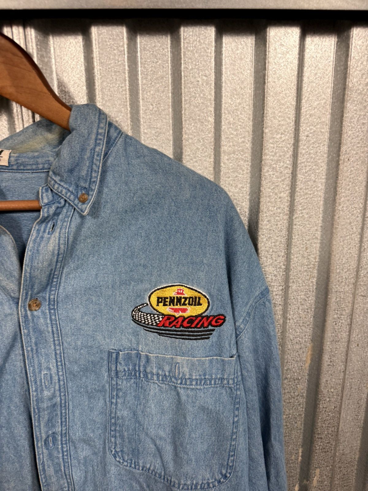 Other Vintage Urban North End Denim Button up Pennzoil Racing Size US XL / EU 56 / 4 - 5 Thumbnail