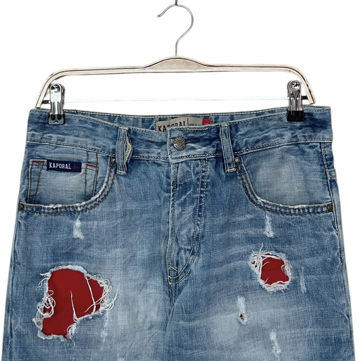 Japanese Brand Vintage Japanese Brand Kaporal Distressed Jeans 2000s Size US 31 - 3 Thumbnail