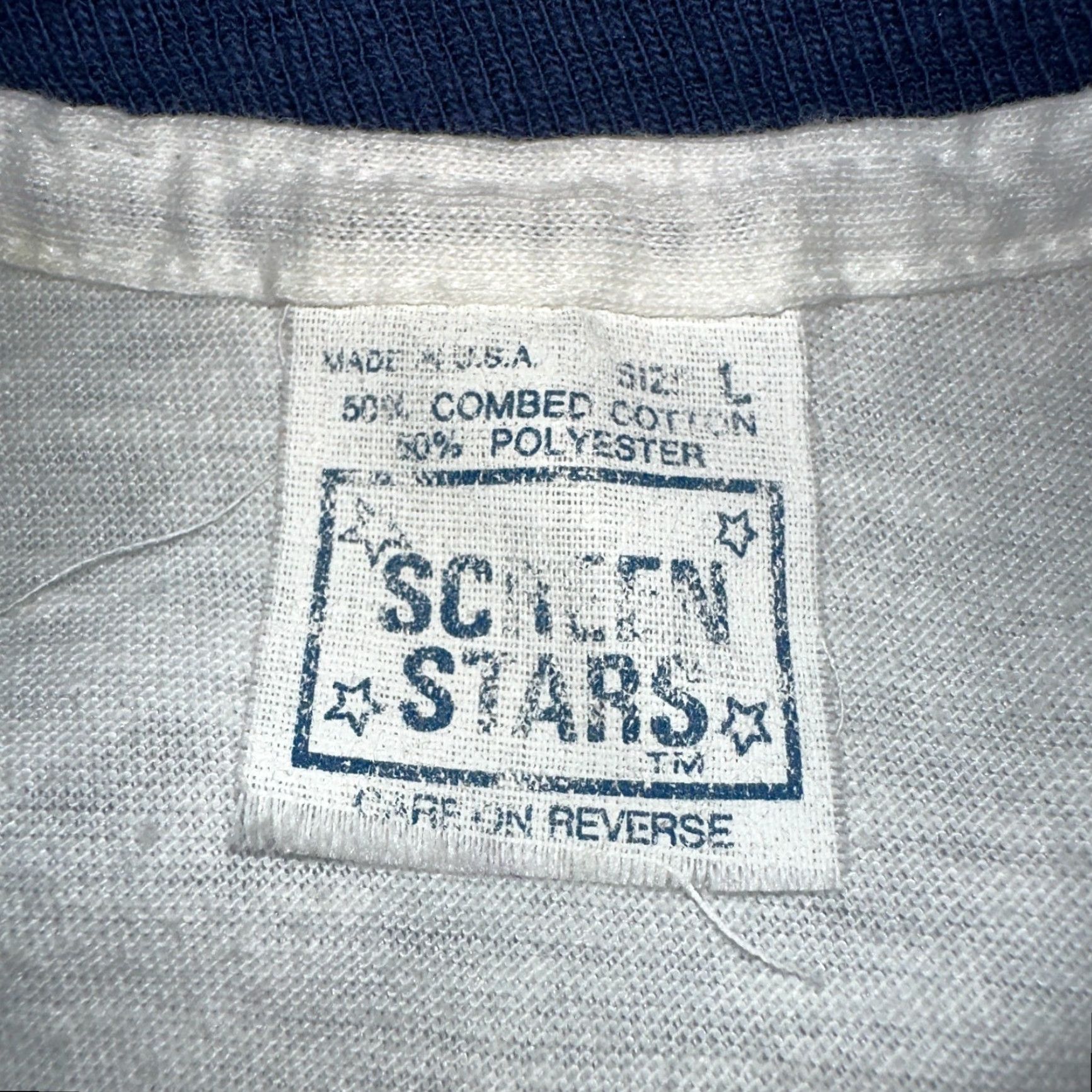 Vintage VINTAGE Champion McNary High School Oregon VTG T Shirt 7UP Soda Screen Stars Ringer 80s Size US L / EU 52-54 / 3 - 5 Thumbnail