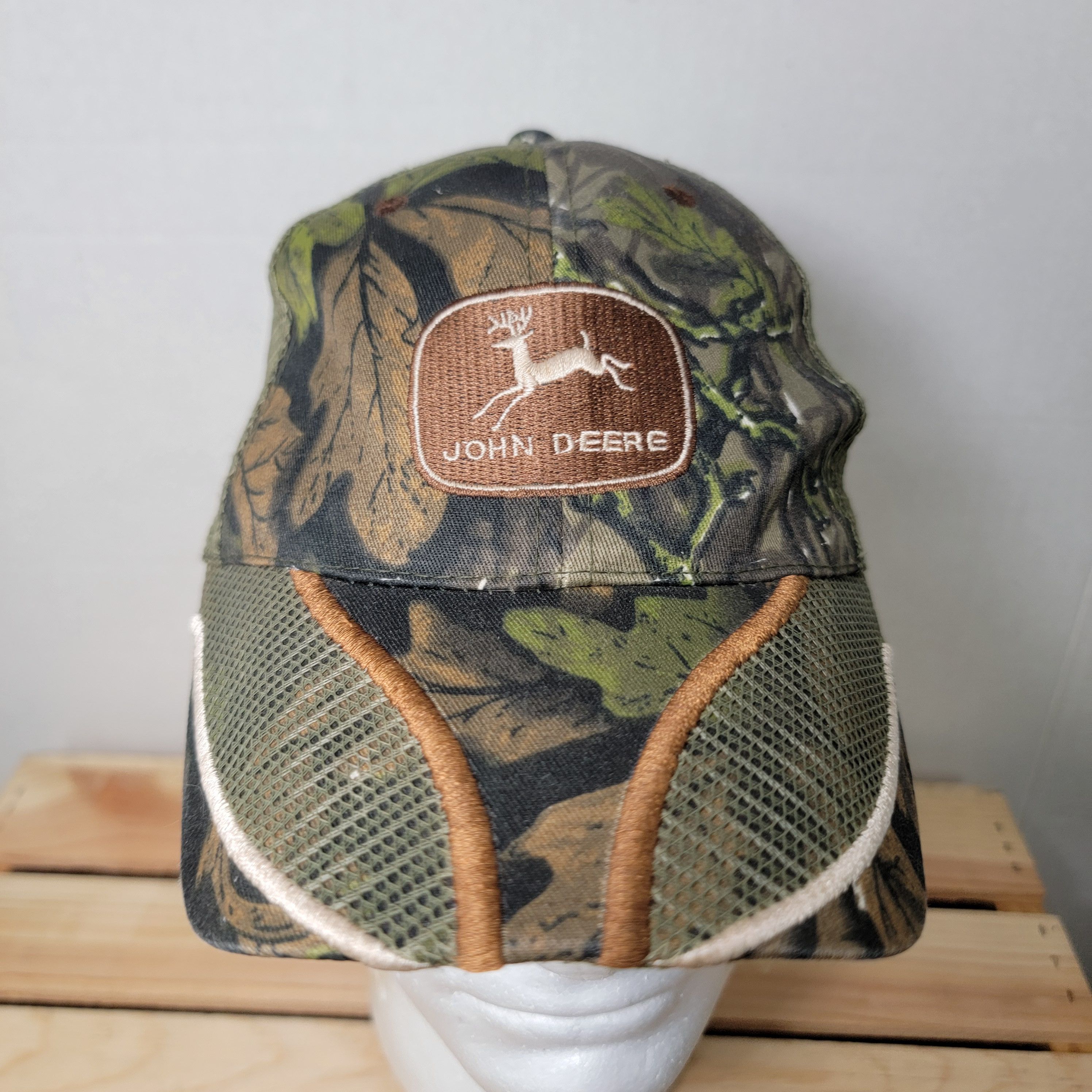 John Deere John Deere Green Camo Adjustable Trucker Hat - OSFA Size ONE SIZE - 1 Thumbnail