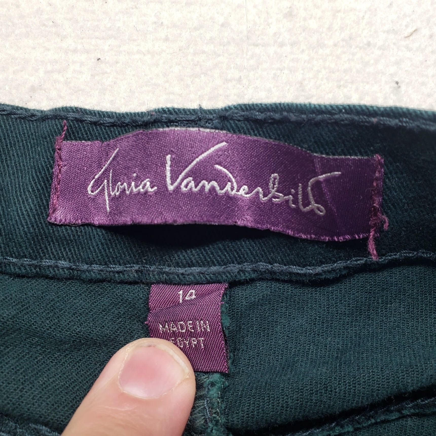 Gloria Vanderbilt Gloria Vanderbilt Amanda Pants Women Adult Size 14 Cotton Blend Denim Brown Stretch casual He pants 14 Womens Size 36" / US 14 / IT 50 - 3 Thumbnail