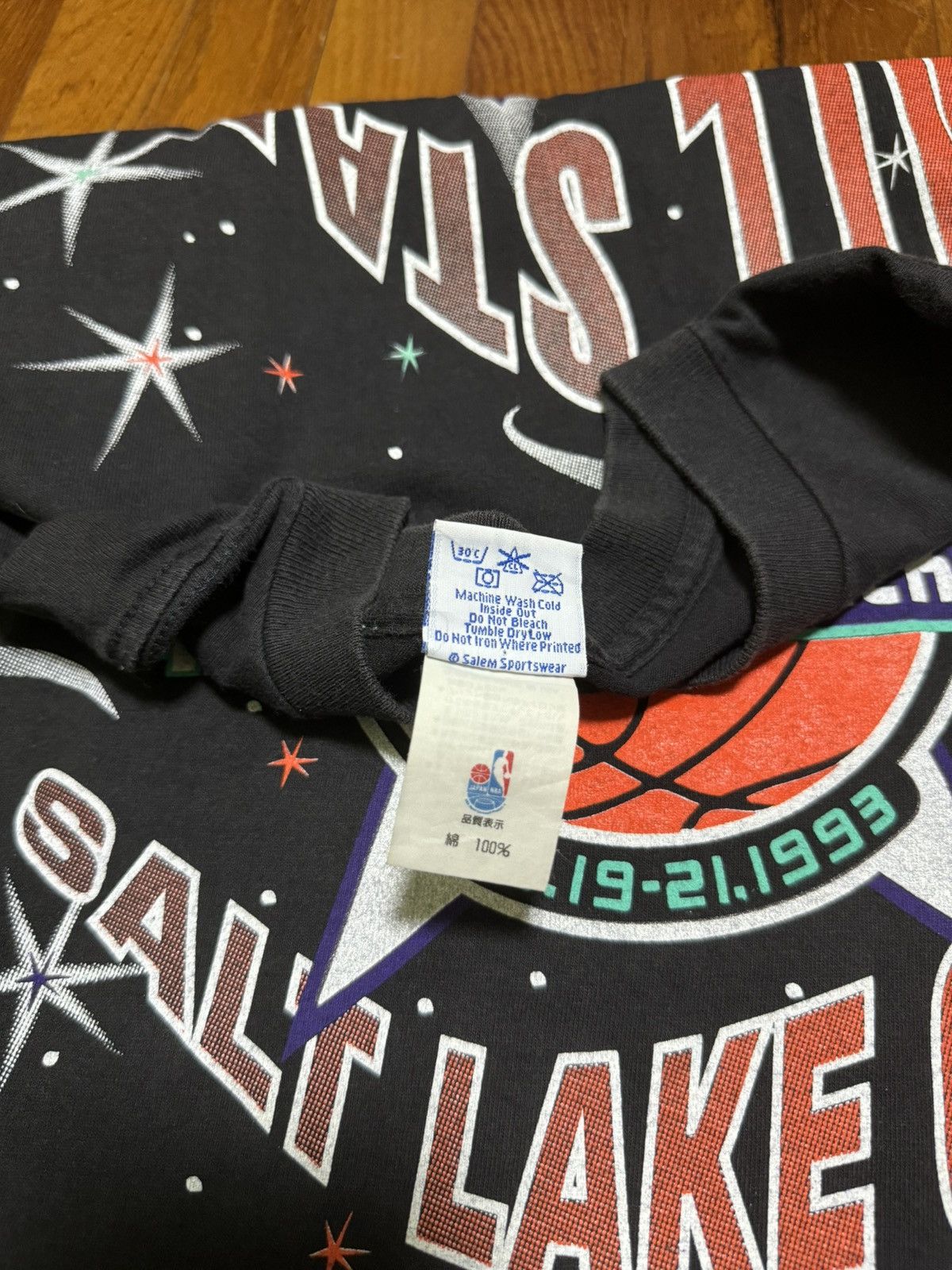 NBA × Salem Sportswear × Vintage Vintage ‘93 Utah Jazz All-Star Weekend Wrap Around Tee Size US M / EU 48-50 / 2 - 13 Thumbnail