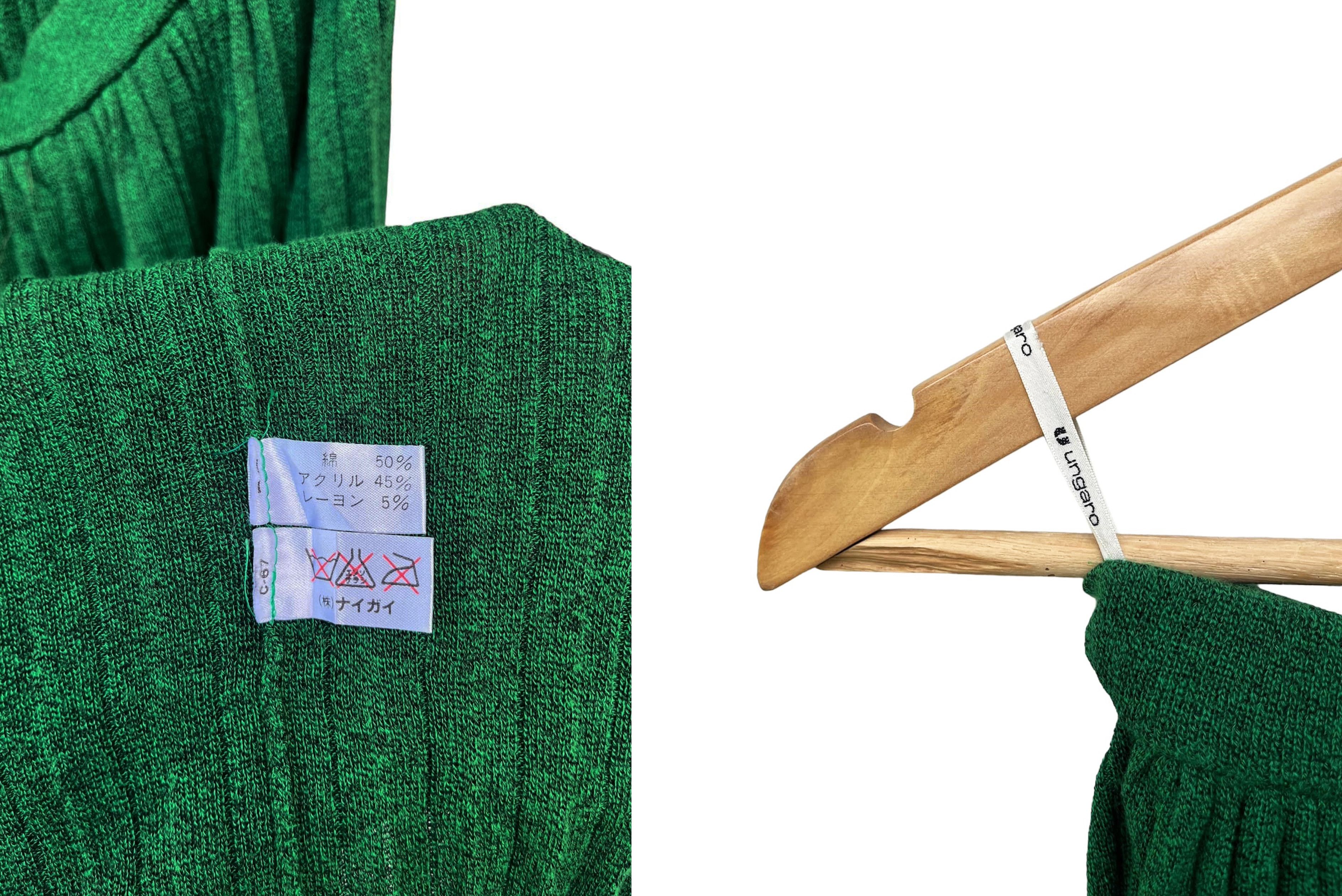 Ungaro Paris Ungaro Paris Emerald Green Pleated skirt with black hemline Size 25" / US 0 / IT 36 - 8 Thumbnail