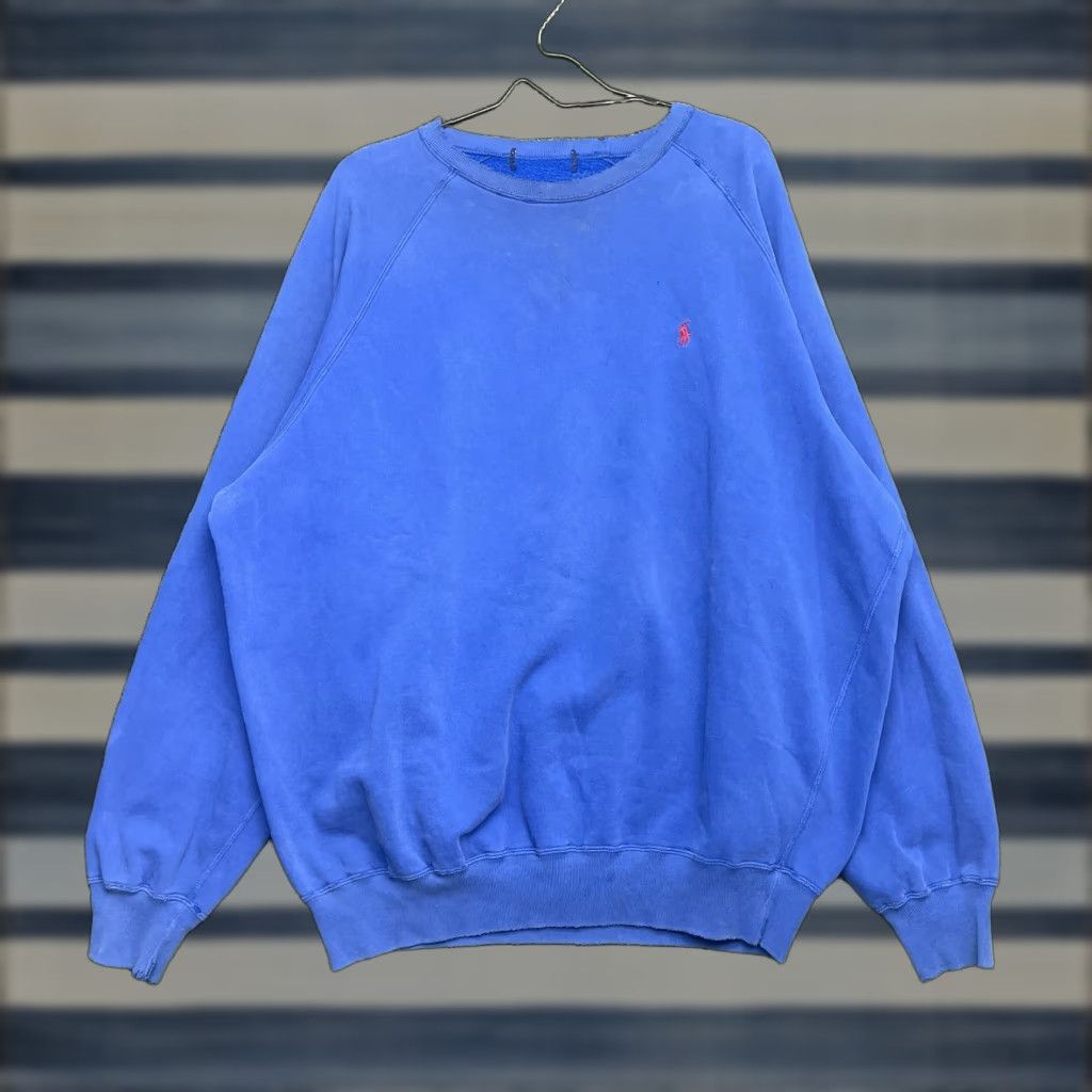 Polo Ralph Lauren VINTAGE Polo Ralph Lauren Sweatshirt Mens 2XL Blue Crewneck Pony Sweater 90s Y2K Size US XXL / EU 58 / 5 - 1 Thumbnail