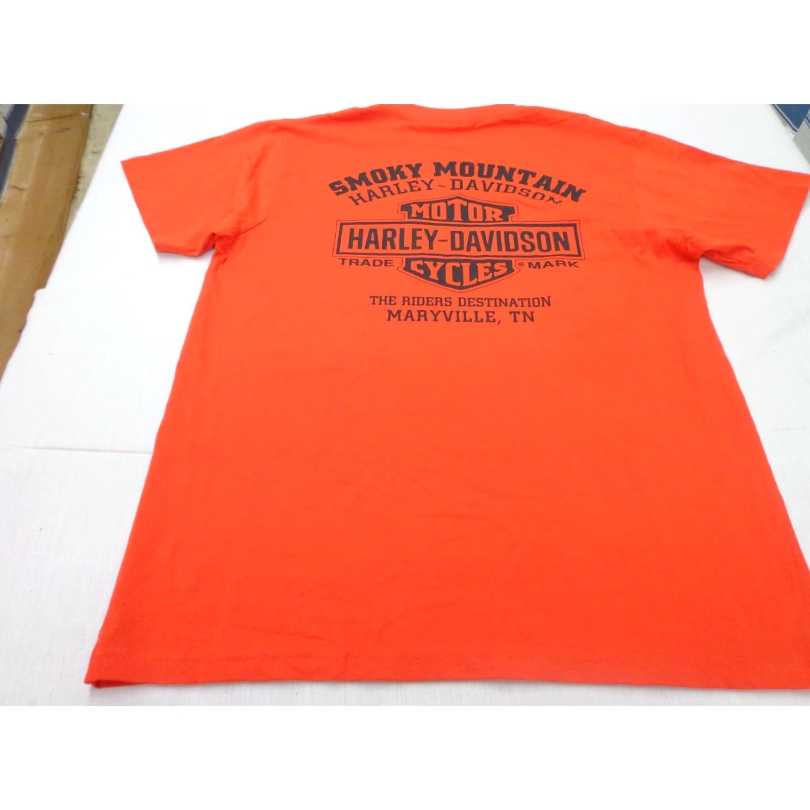 Harley Davidson Harley-Davidson Mens T-Shirt Smoky Mountains Orange Pocket Small S Orange Pockets Smoky Mountains Harley-Davidson Shirt Mens T-Shirt Size US S / EU 44-46 / 1 - 8 Thumbnail
