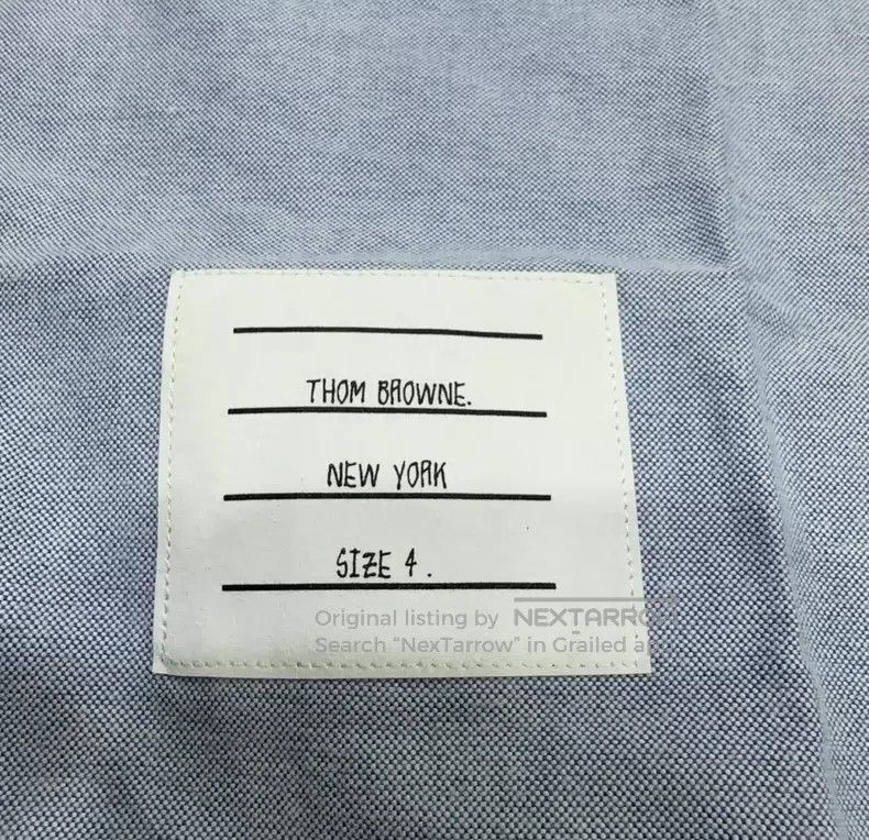 Thom Browne Thom Browne Light blue long-sleeved shirt Size US XL / EU 56 / 4 - 4 Thumbnail
