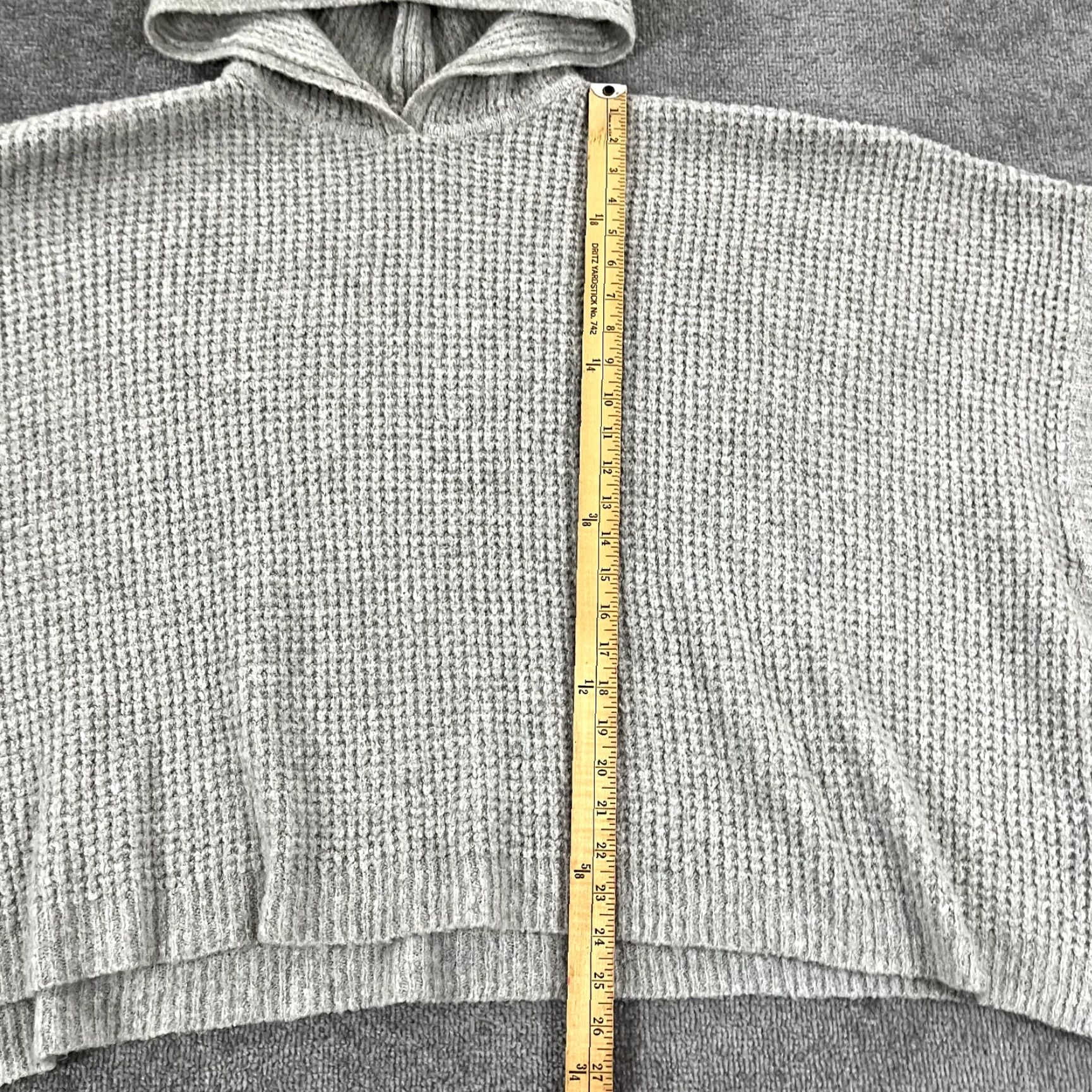 Carbon CARBON 2 COBALT Sweater Womens L/XL Gray Cape Poncho Wool Blend Knit Pullover Size XL / US 12-14 / IT 48-50 - 4 Thumbnail