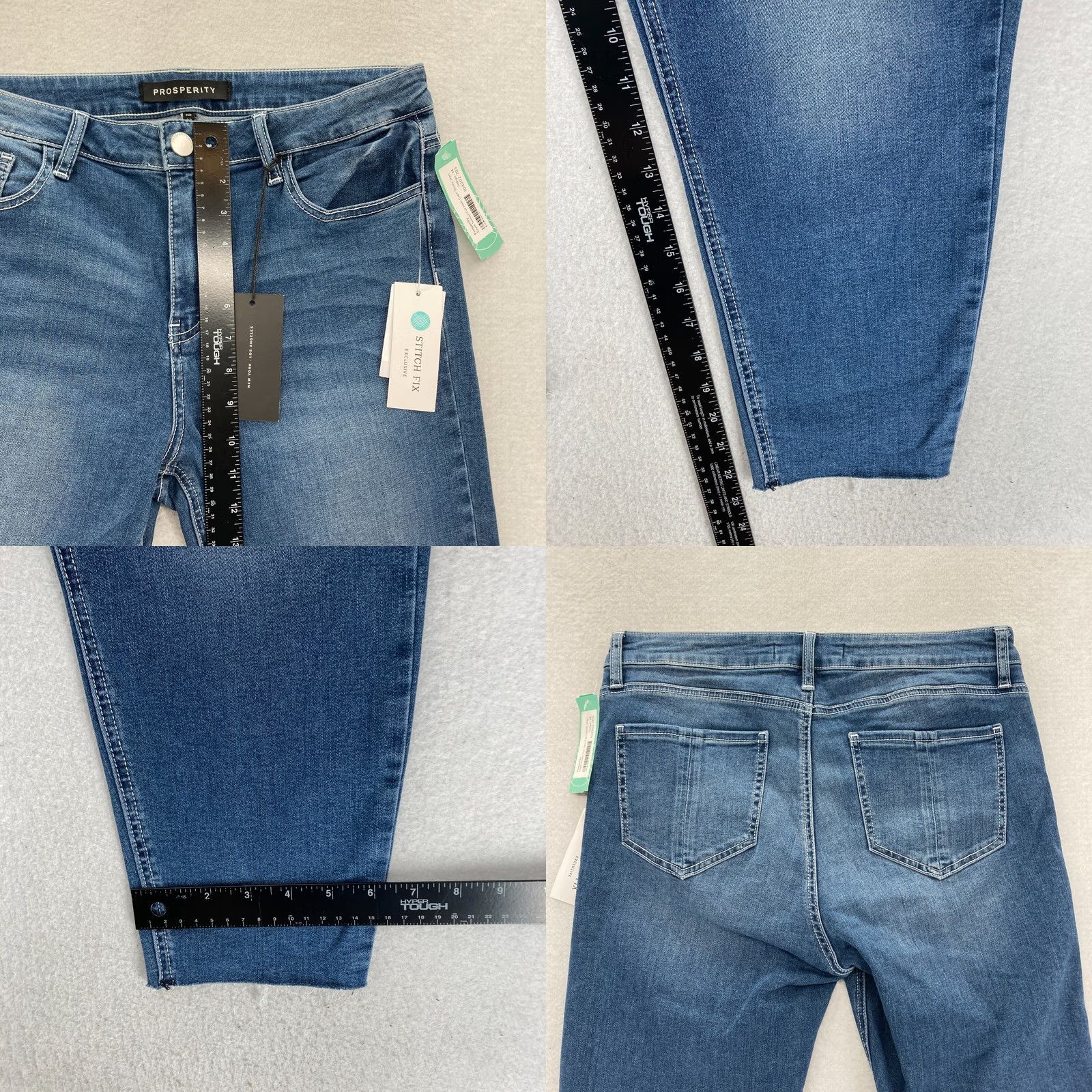 Vintage Stitch Fix Prosperity Edyth Capri Capri Skinny Jean Women's 32 Blue Size 24" / US 00 / IT 34 - 8 Thumbnail