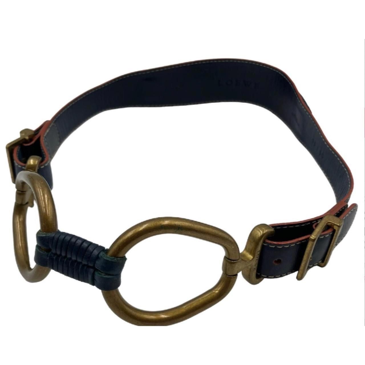 Loewe Loewe Double Metal Buckle Leather Waist Belt Sz S Size ONE SIZE - 1 Thumbnail
