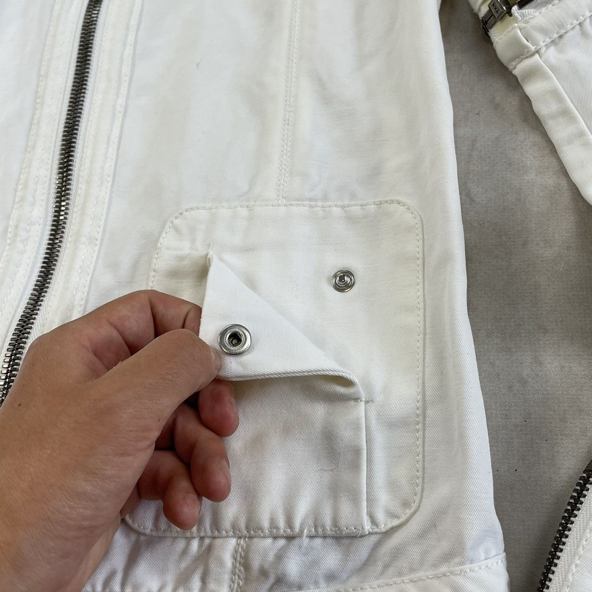 Bottega Veneta Bottega Veneta Zip Biker Transformer Off White Jacket Size S / US 4 / IT 40 - 12 Thumbnail