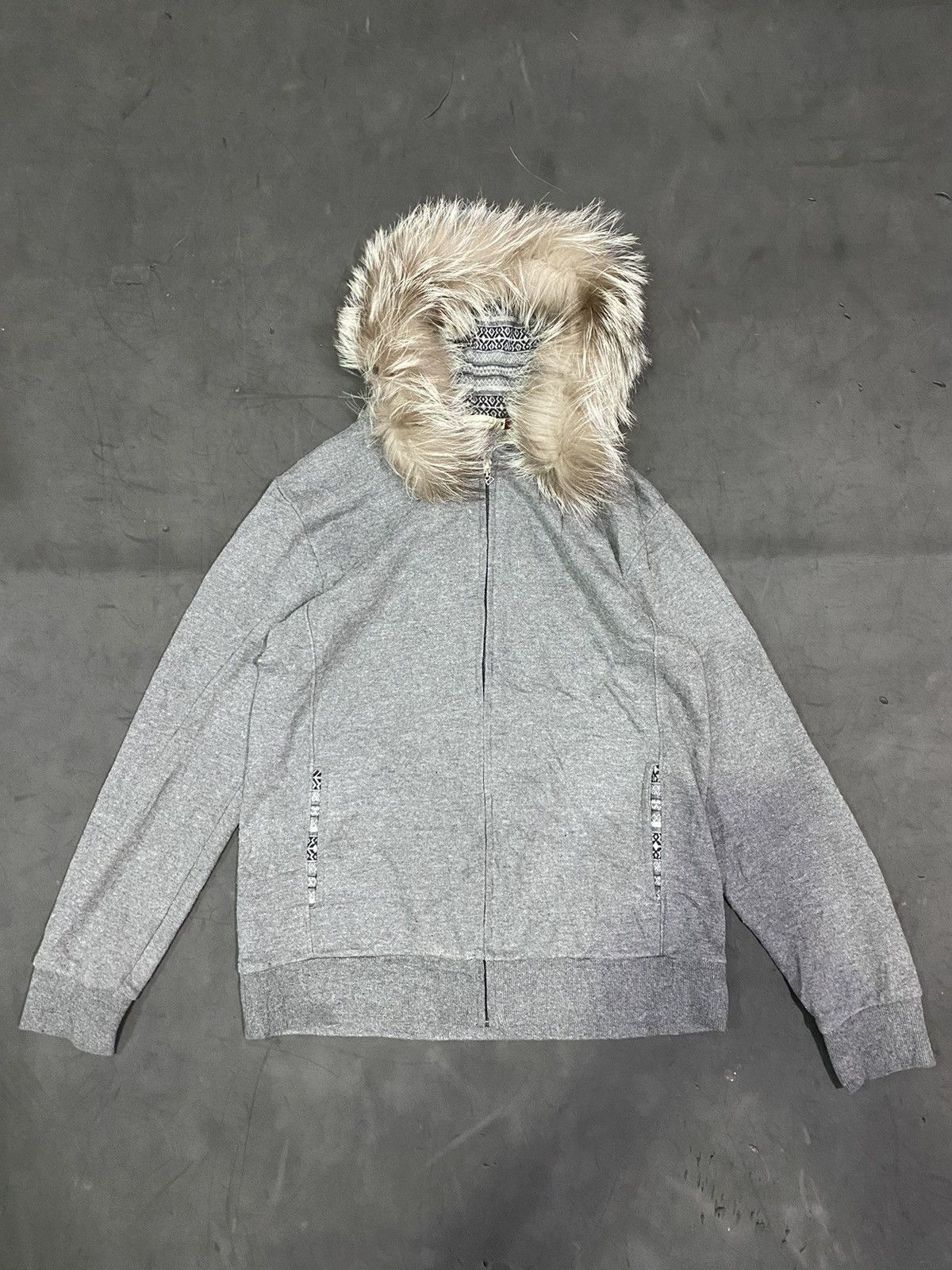 image of If Six Was Nine x Yasuyuki Ishii Furhoodie Pbi Japanese Culture Ifsixwasnine Lgb in Grey (Size Medi