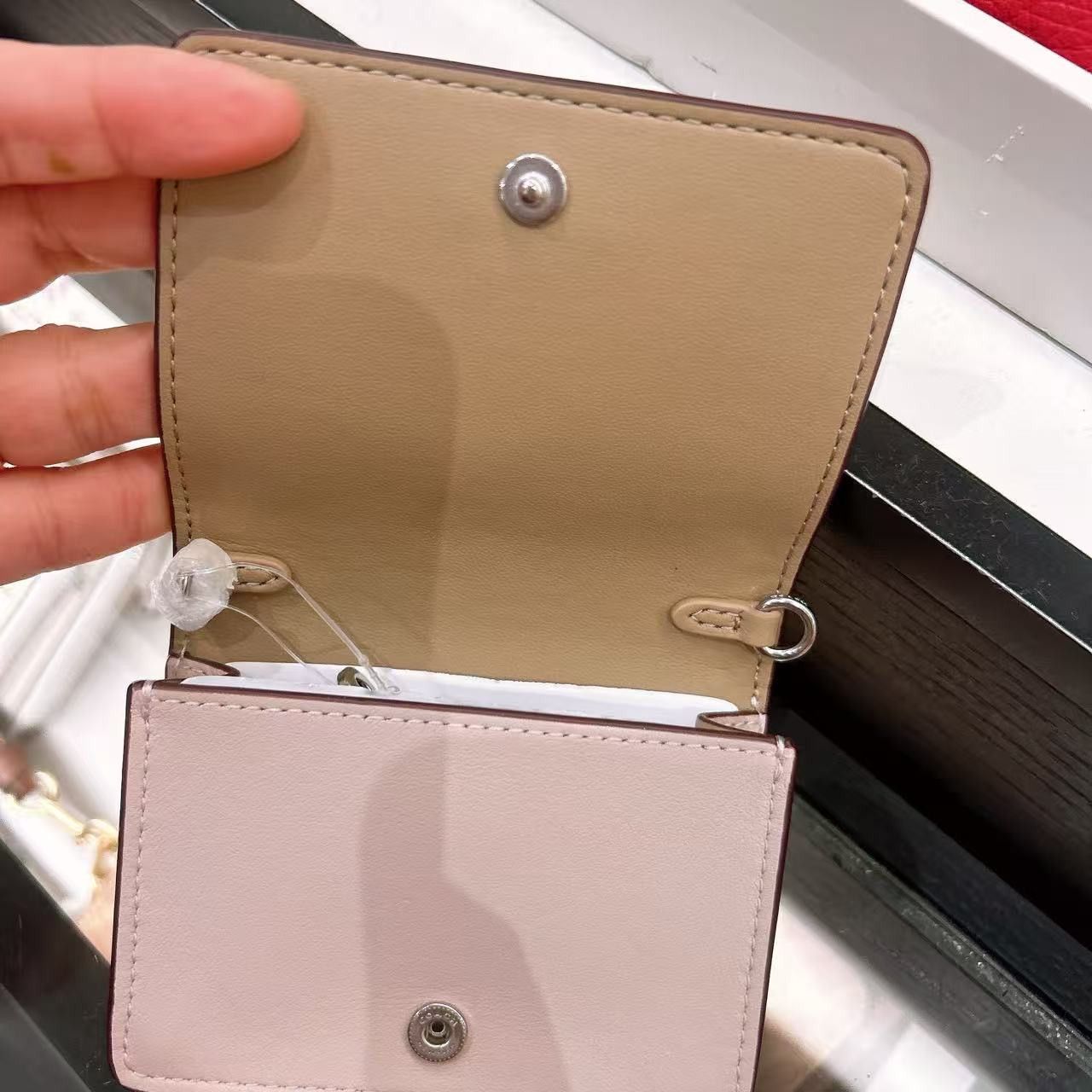 Coach Mini Wallet On A Chain With Sparkly Butterfly Print CCI81 Size ONE SIZE - 4 Thumbnail