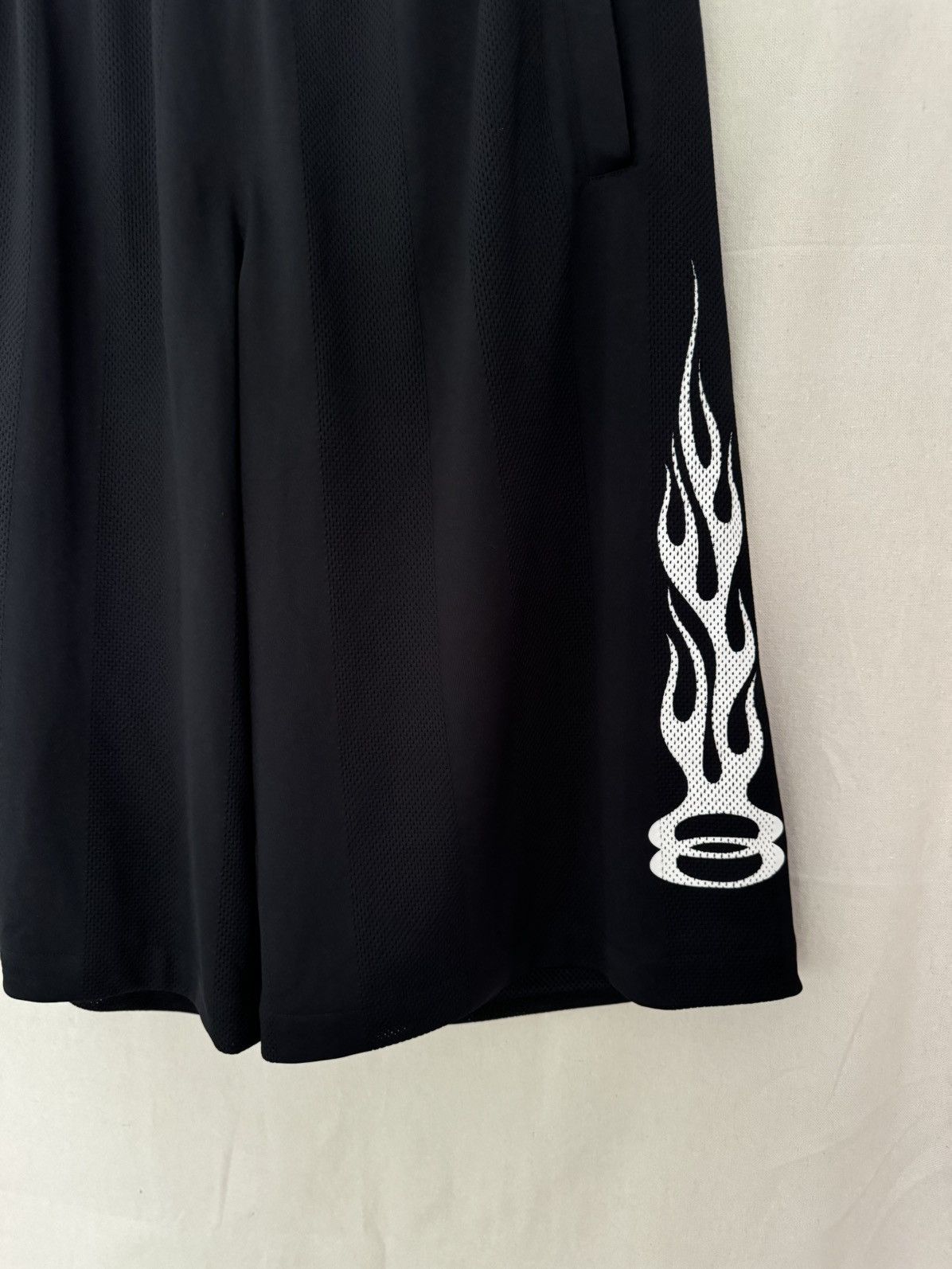 Balenciaga Burning Unity Baggy Shorts in black striped mesh Size US 30 / EU 46 - 8 Thumbnail