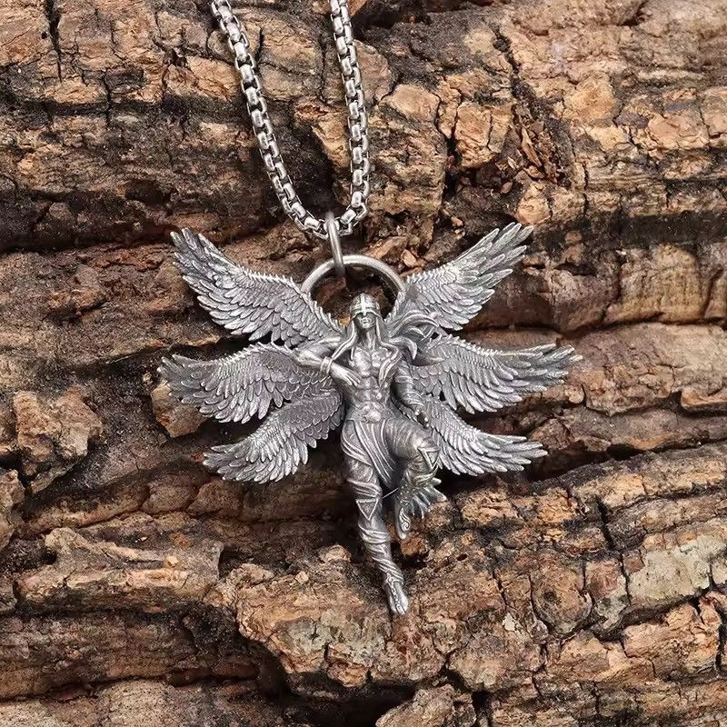 Jewelry Warrior Angel Pendant Necklace Size ONE SIZE - 4 Thumbnail
