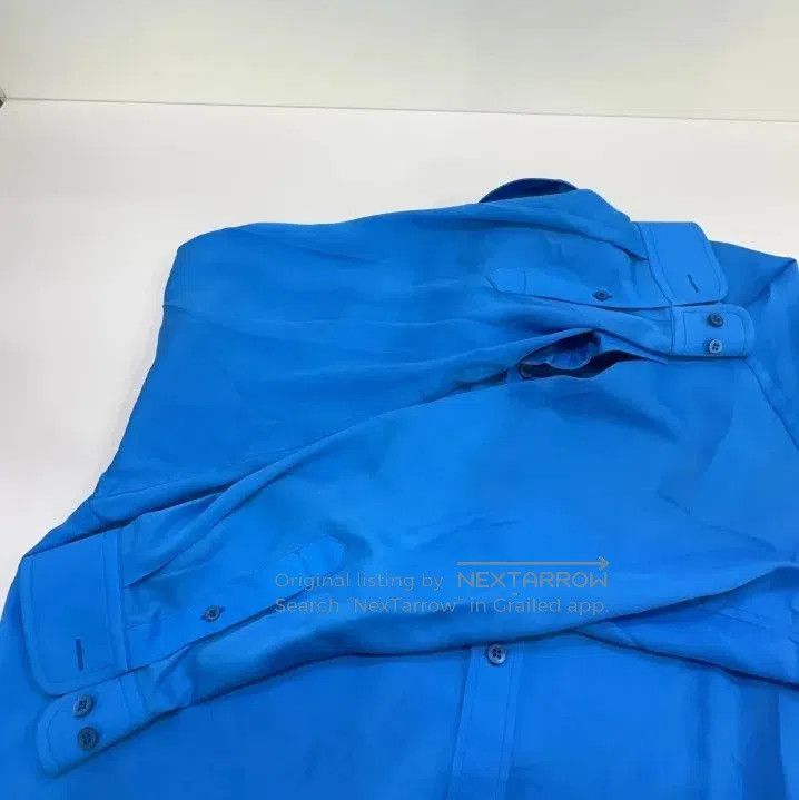 Balenciaga Balenciaga Blue Long Sleeve Shirt with Logo. Size US S / EU 44-46 / 1 - 2 Thumbnail