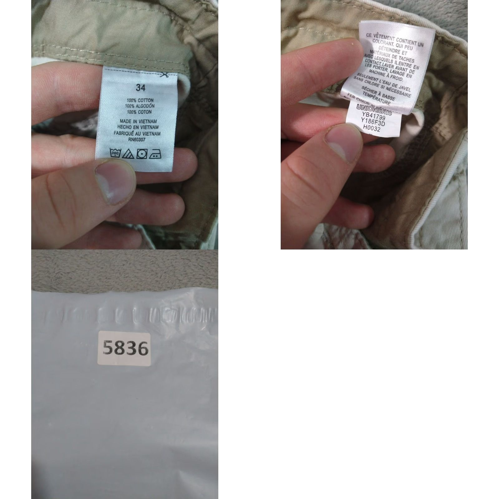 Vintage Unionbay Shorts Mens 34 Cream Cargo Baggy Casual Cotton Lot of 2 Cargo Pocket Grunge Vintage No 34 Mens Size US 34 / EU 50 - 8 Thumbnail