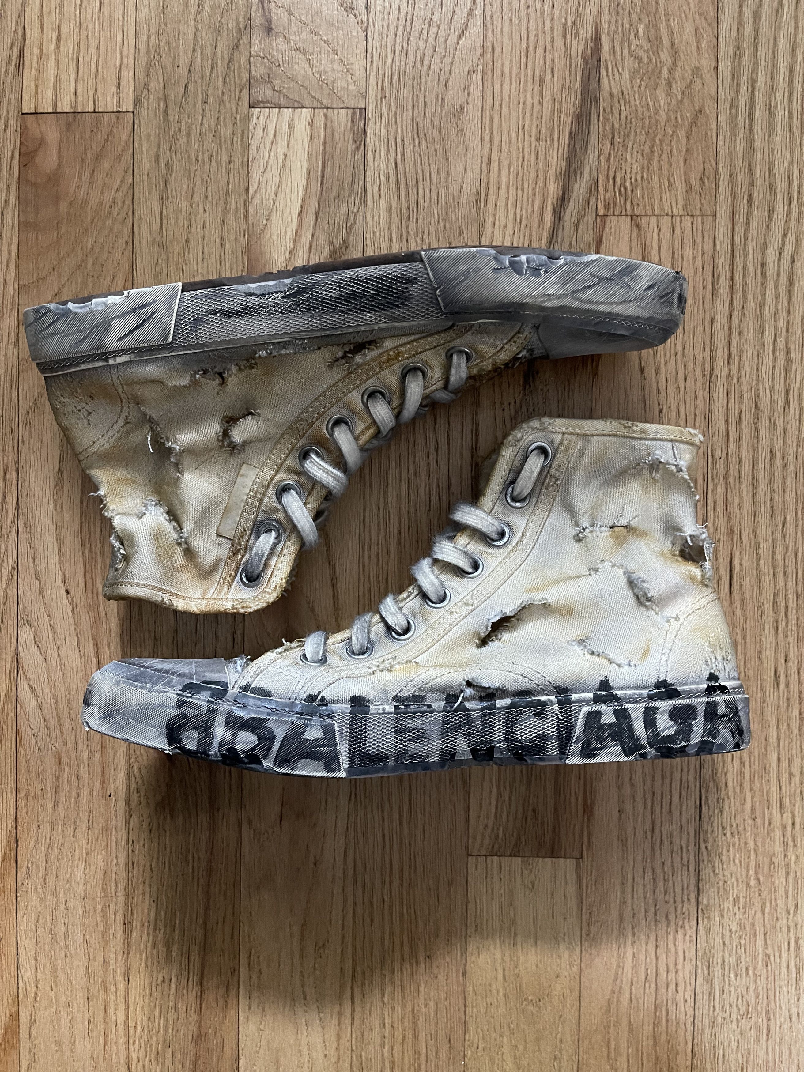 Balenciaga New Destroyed Paris Sneakers (41) Fits 41-42 US 8-9 Size US 8 / EU 41 - 4 Thumbnail