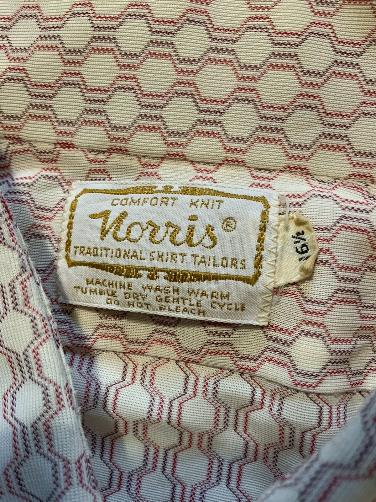 Vintage Vintage 60s 70s Norris Knit Pattern Disco Mod Button Shirt Size US M / EU 48-50 / 2 - 5 Thumbnail