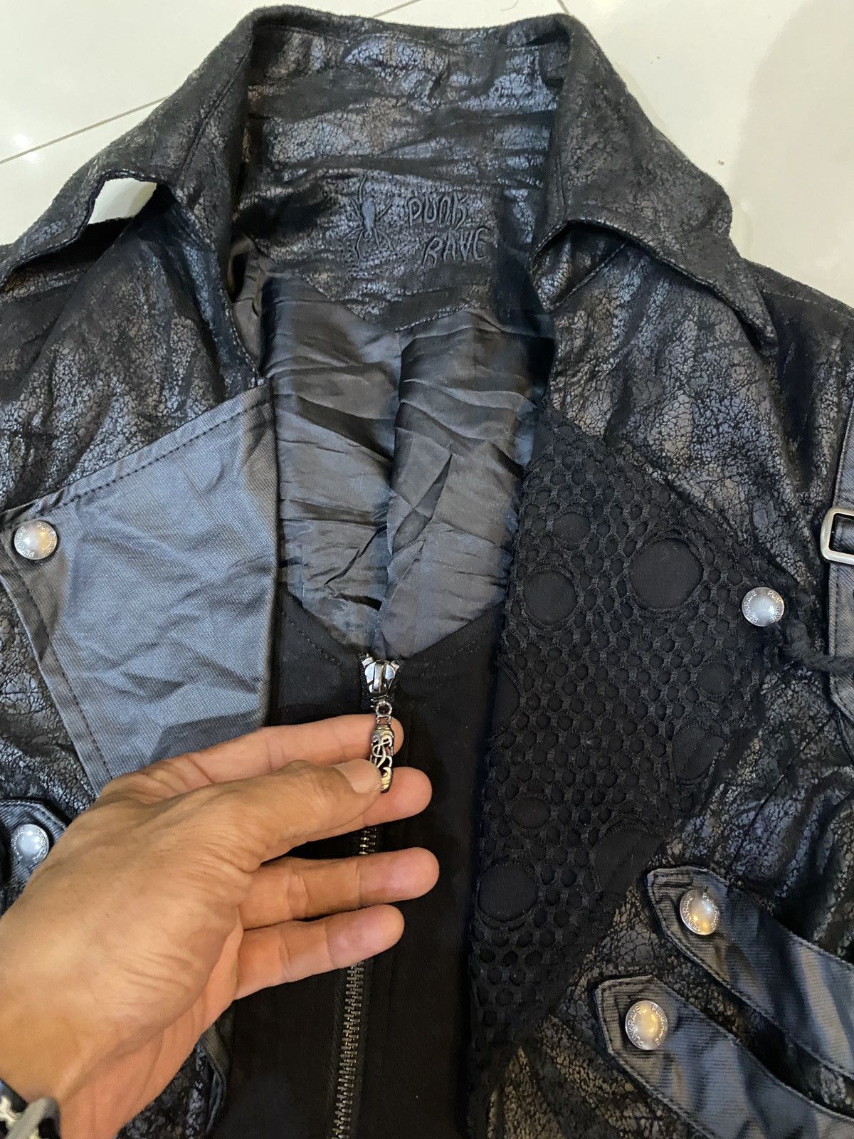 If Six Was Nine Japanese Rave Bondage Faux Leather Coat Ghotic Punk Style Size US M / EU 48-50 / 2 - 4 Thumbnail