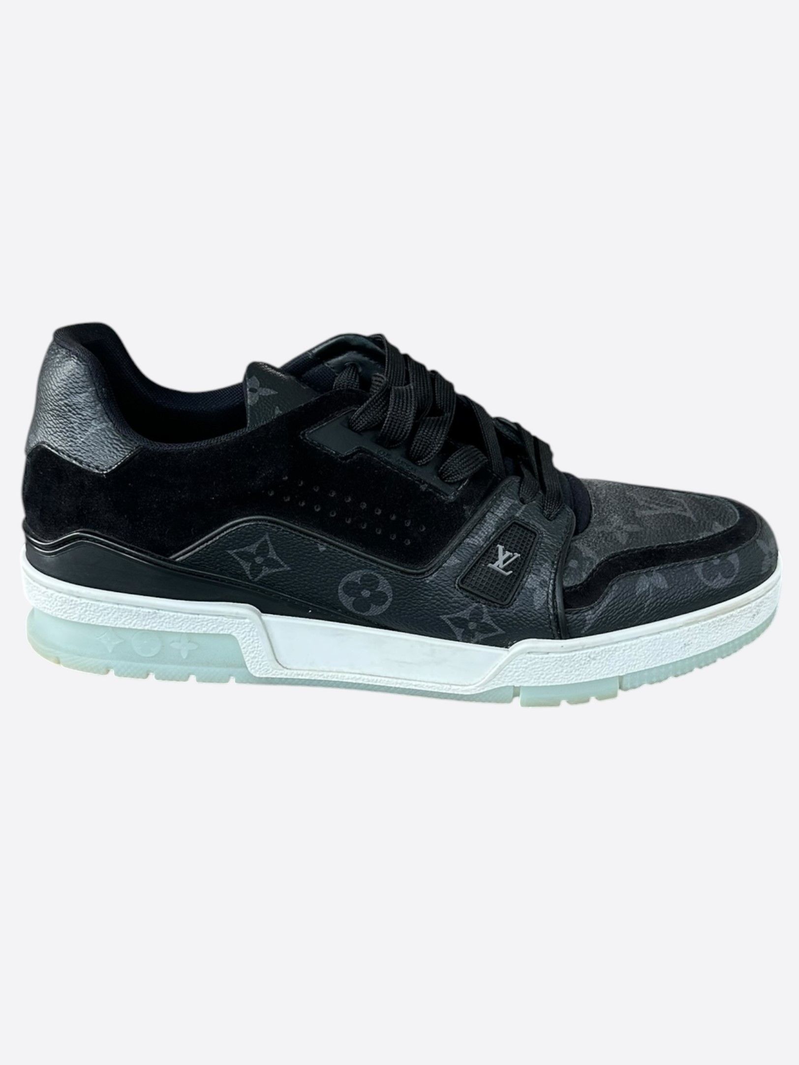 Louis Vuitton Louis Vuitton Black Monogram Eclipse Suede Trainers 