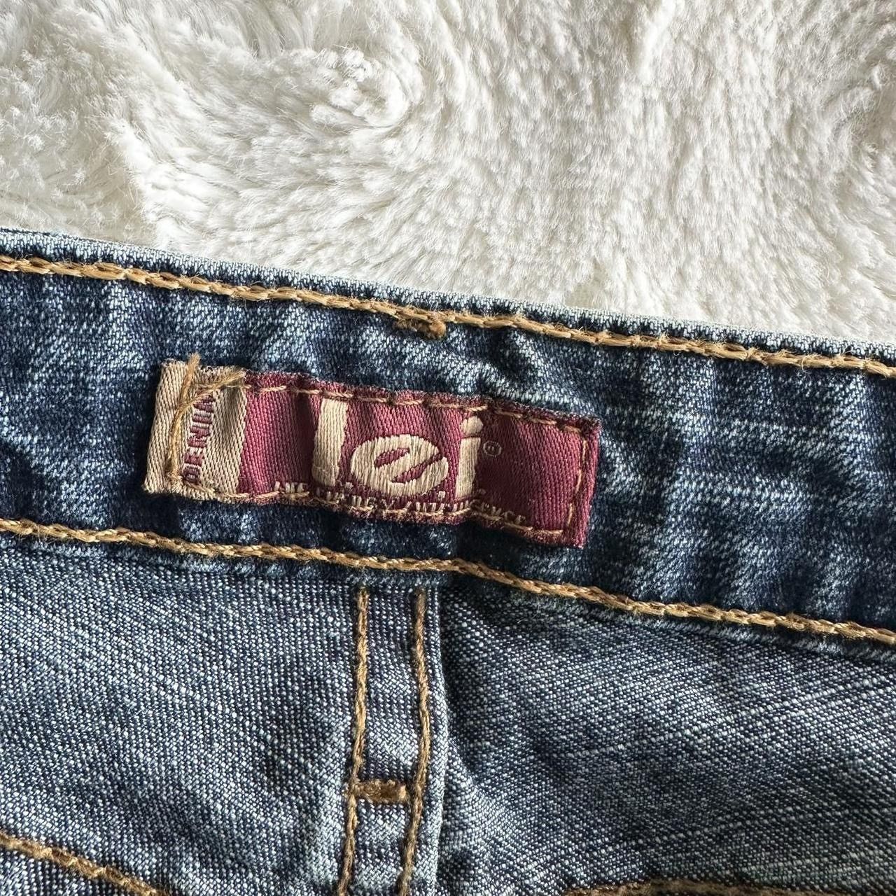 L.E.I. Vintage LEI Jeans Womens Juniors 5 Blue Bootcut Y2K Mid Rise Size 28" / US 6 / IT 42 - 7 Thumbnail