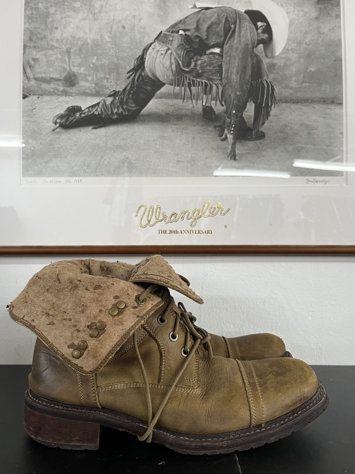 GOA Rare GOA Cowhide Leather Combat Boots AS 98 Guidi Style Size US 8 / EU 41 - 22 Thumbnail