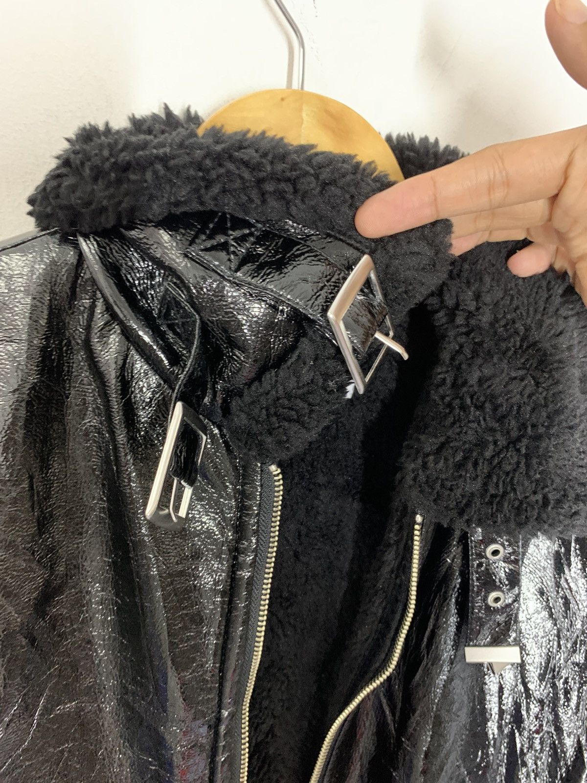 Hysteric Glamour × Japanese Brand × Tornado Mart Japanese Brand SLY Gothic Cropped Sherpa Jacket Size US M / EU 48-50 / 2 - 9 Thumbnail