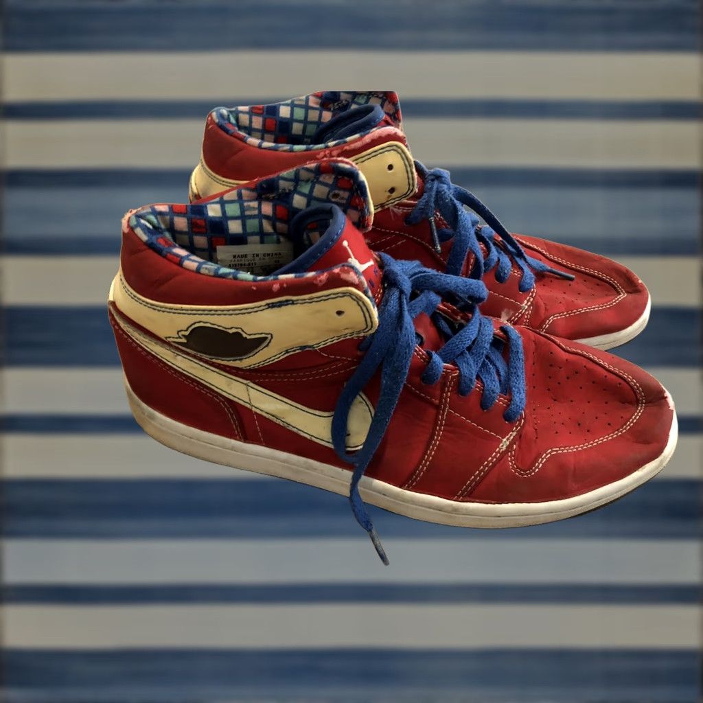 Nike Nike Air Jordan 1 Retro LS Sport Varsity Red Blue 315794-611 Mens 9.5 Red Retro Sneaker Mens Size ONE SIZE - 1 Thumbnail
