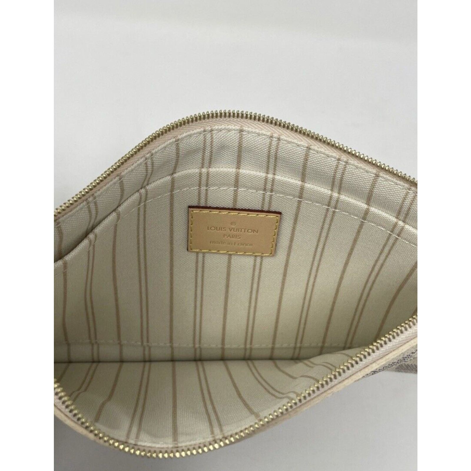 Louis Vuitton LOUIS VUITTON Large Damier Azur Beige Pouch Pochette Clutch Size ONE SIZE - 8 Thumbnail