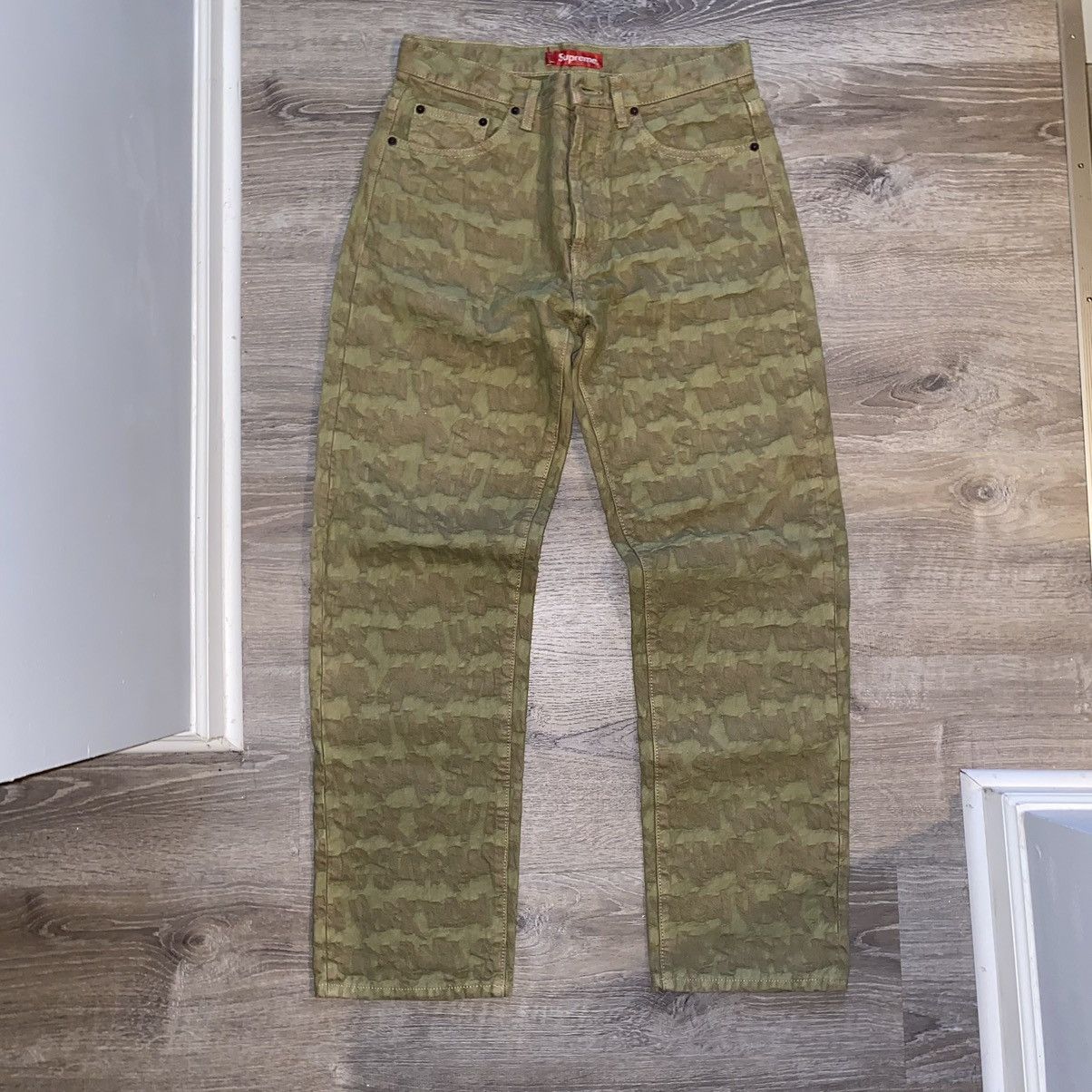 Supreme Supreme Fat Tip Jacquard Regular Jean Size US 30 / EU 46 - 1 Thumbnail