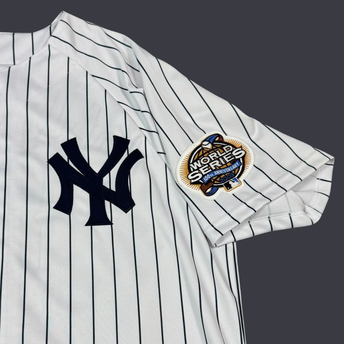 Majestic 2003 World Series New York Yankees #8 Custom Jersey Men's XL Size US XL / EU 56 / 4 - 2 Thumbnail