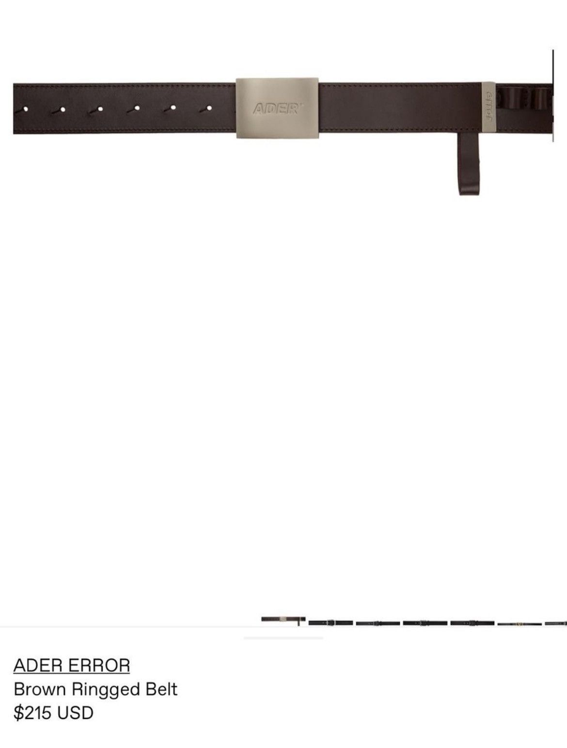 Ader Error Ader Error brown ringged belt Size ONE SIZE - 5 Thumbnail