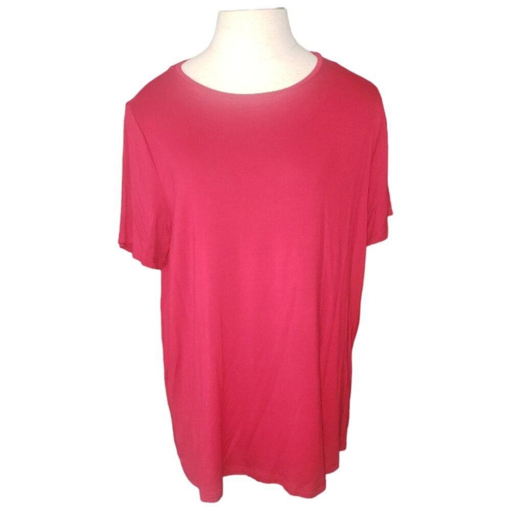Eileen Fisher CT639 Eileen Fisher Red Short Sleeve T-shirt L Size L / US 10 / IT 46 - 2 Thumbnail