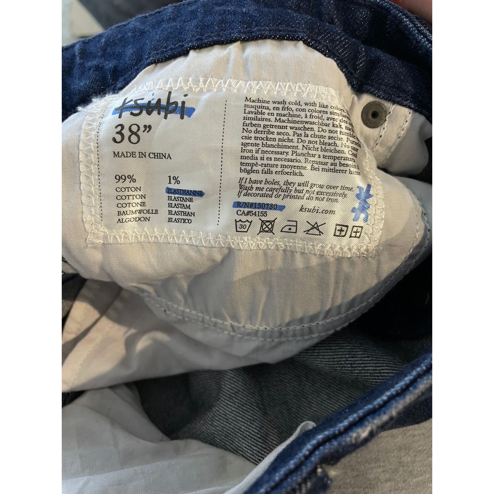 Ksubi Ksubi Dark Wash Ripped Jeans Size US 38 / EU 54 - 3 Thumbnail