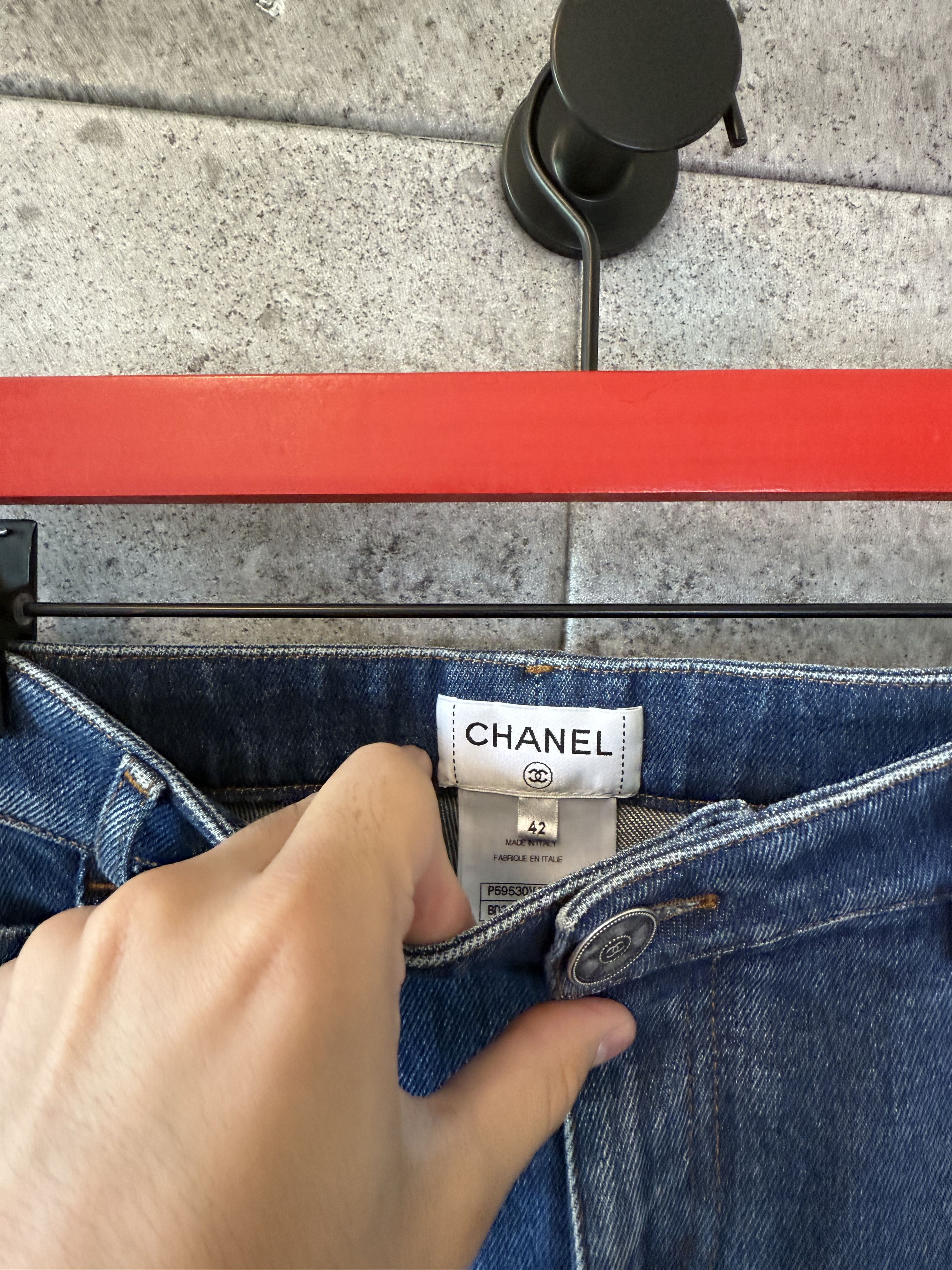 Chanel Chanel skinny embroidered double C denim Size US 31 - 7 Thumbnail