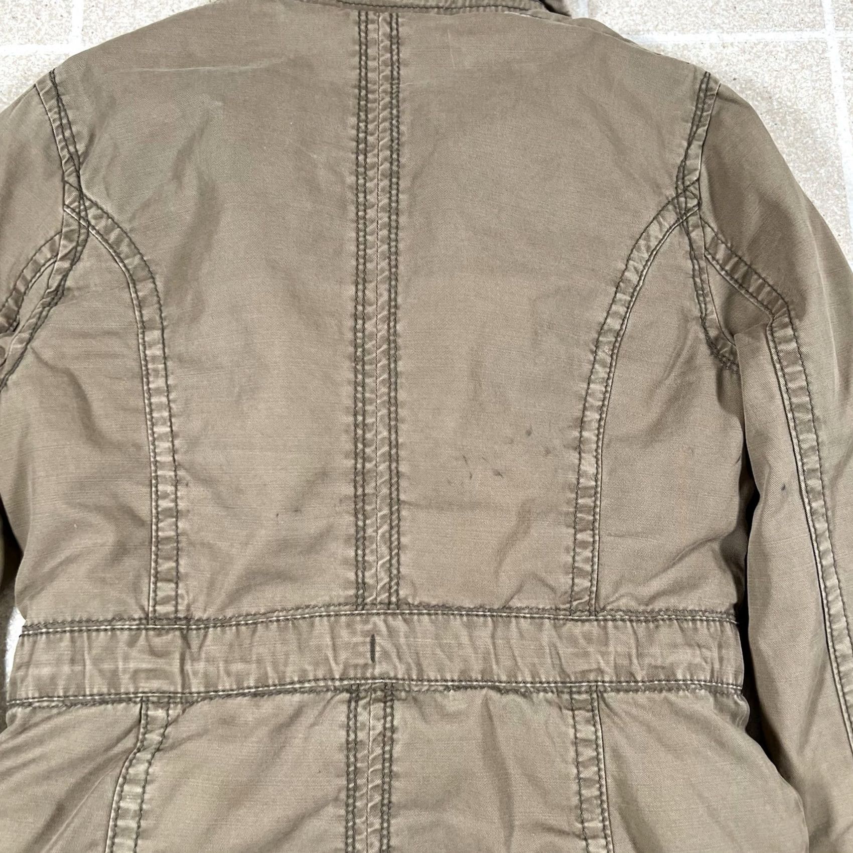 Abercrombie & Fitch VINTAGE Abercrombie & Fitch Women’s Military Jacket XL Brown Sherpa Lined Cotton Military Jacket Women XL Brown Size XL / US 12-14 / IT 48-50 - 7 Thumbnail