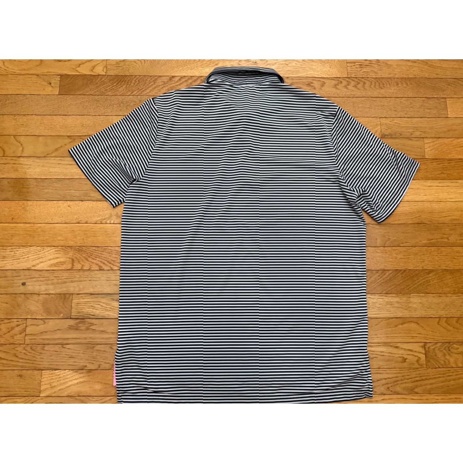 RLX Ralph Lauren RLX Ralph Lauren Polo Shirt Mens L Black White Performance Stretch Wicking Short Sleeve Striped Casual Golf Size US L / EU 52-54 / 3 - 2 Thumbnail