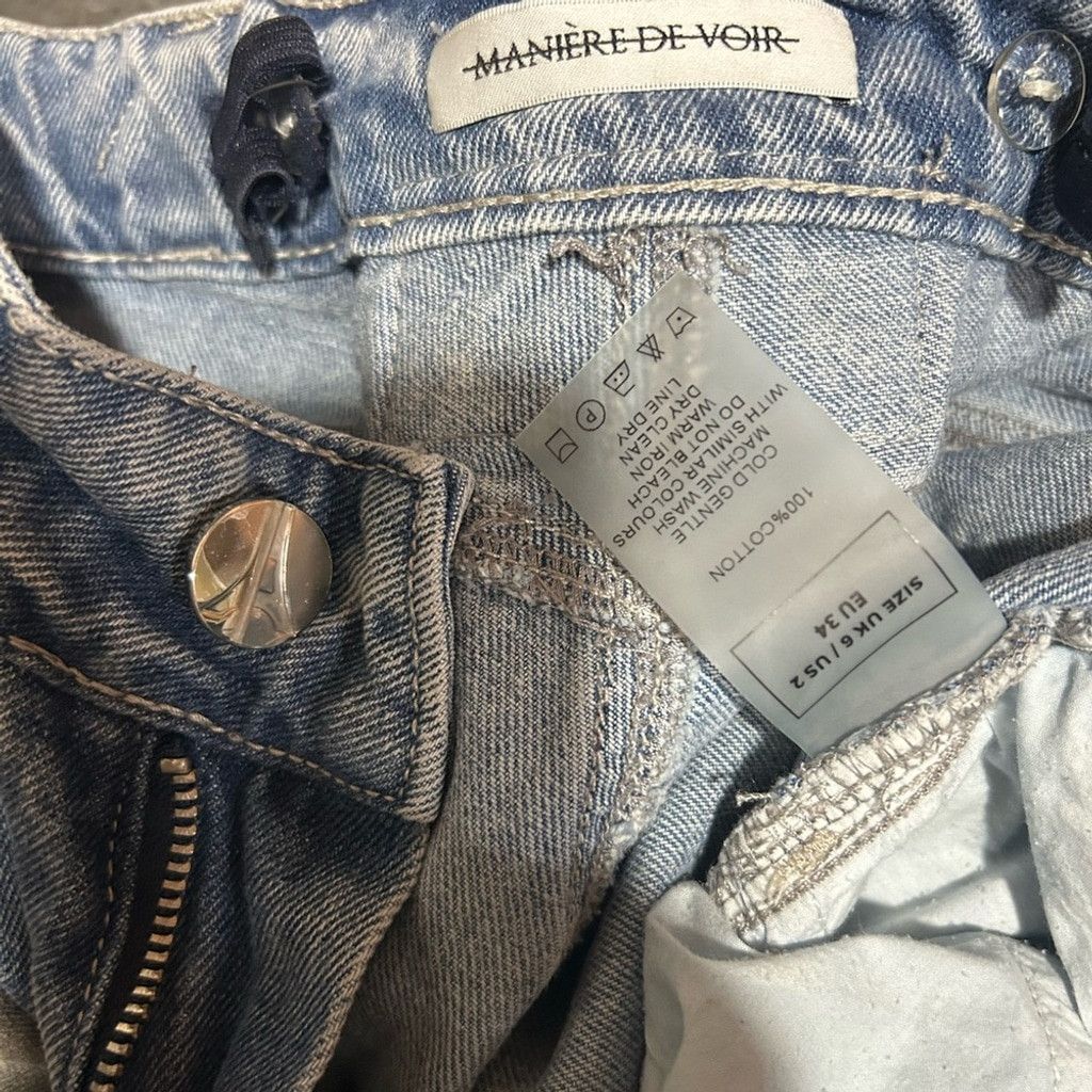 Maniere De Vior Manière De Voir Strap Cargo Jeans feat edgy leg strap detail Size 26" / US 2 / IT 38 - 6 Thumbnail