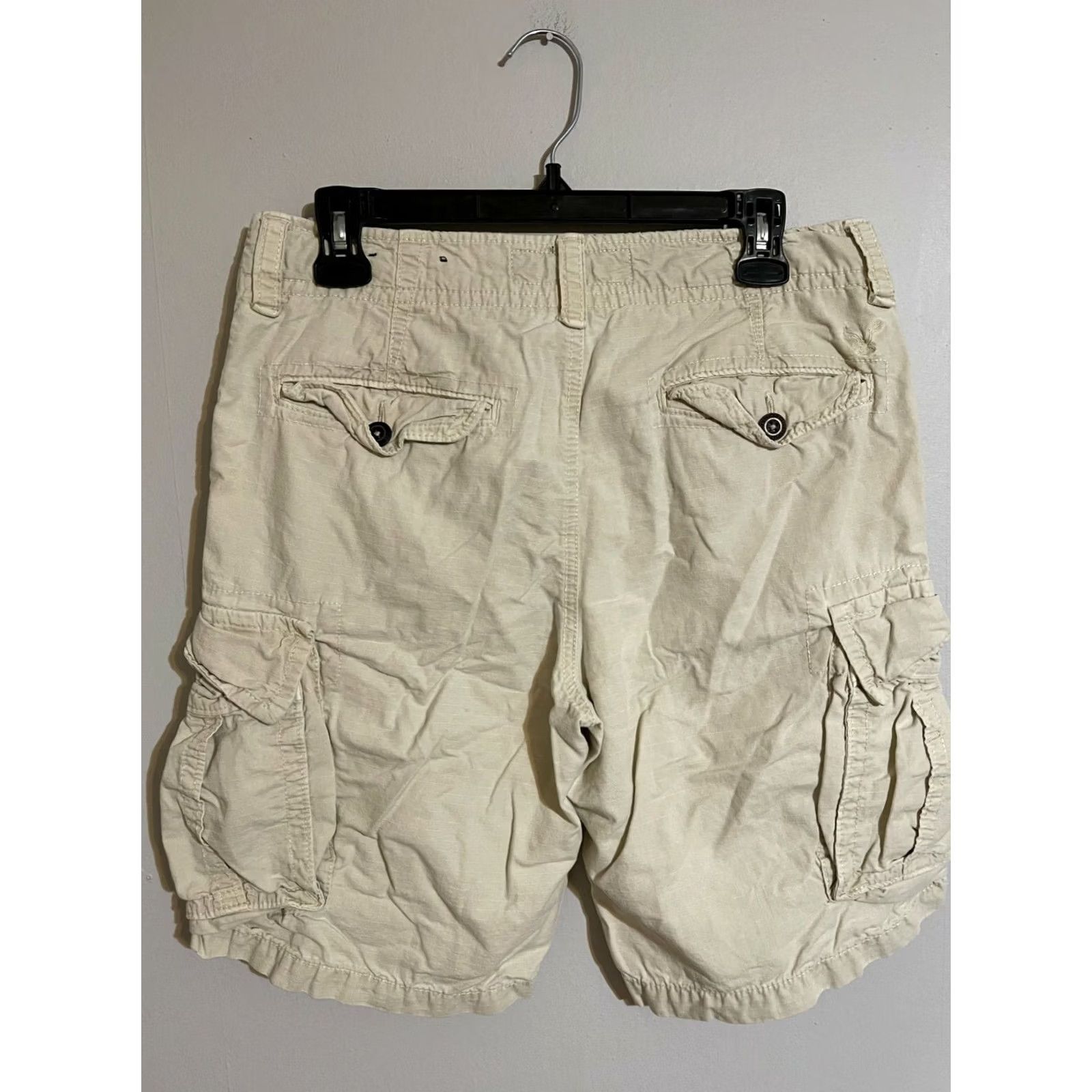 American Eagle Outfitters American Eagle Cargo Shorts Men's 30 Khaki Ripstop Military Classic Size US 31 - 3 Thumbnail