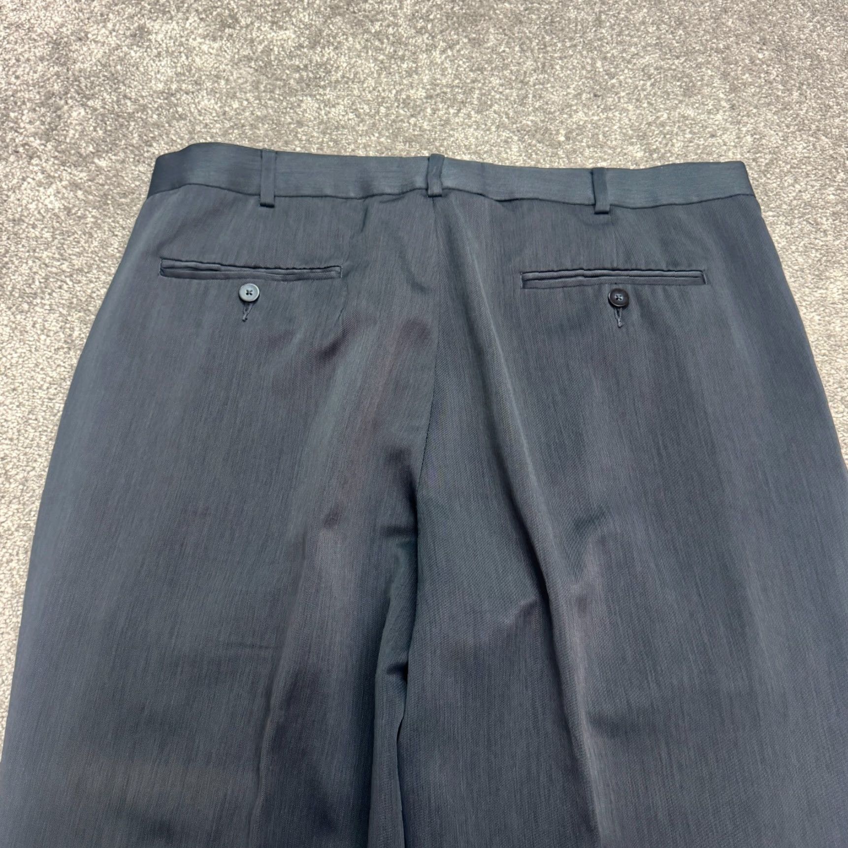 Perry Ellis Perry Ellis Portfolio Pants Men 38x30 Blue Straight Leg Pleated Front Dress Pants Size US 38 / EU 54 - 3 Thumbnail