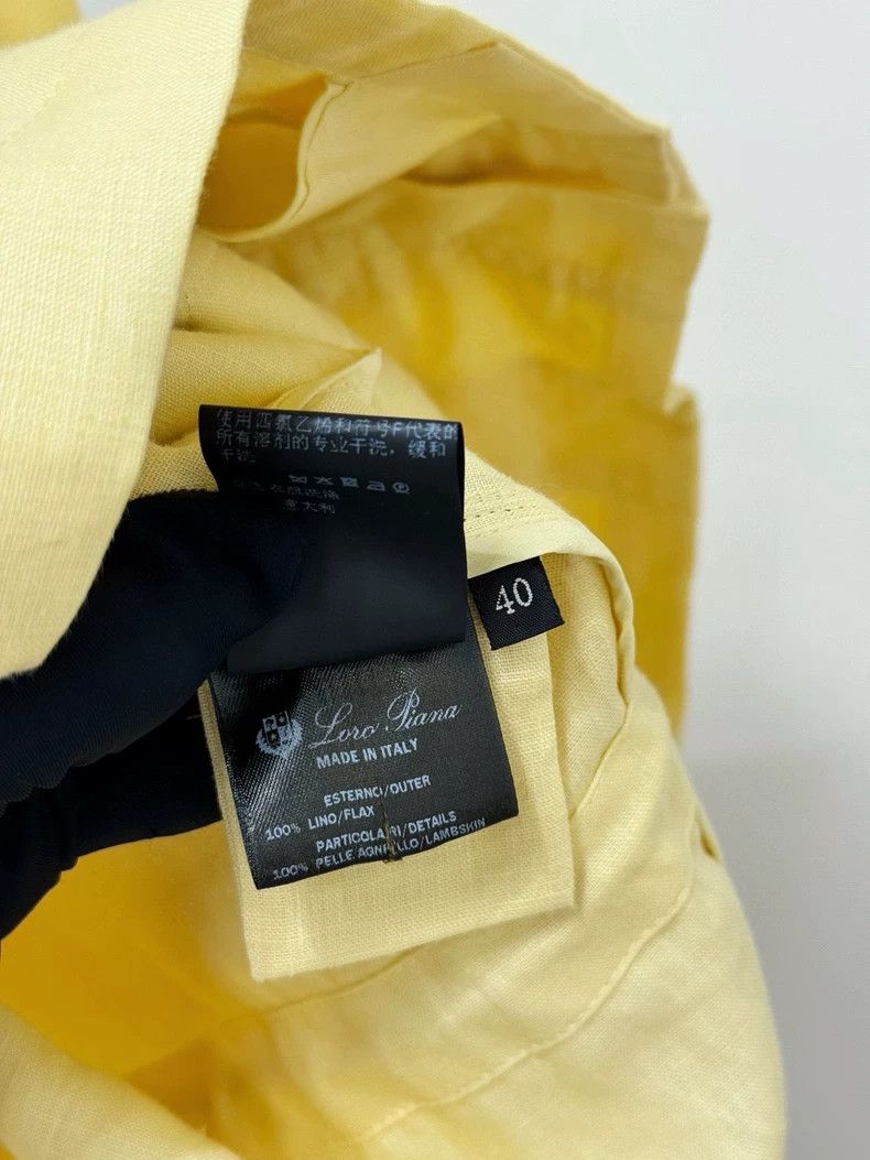 Loro Piana LORO PIANA Yellow linen coat Size XS / US 0-2 / IT 36-38 - 6 Thumbnail
