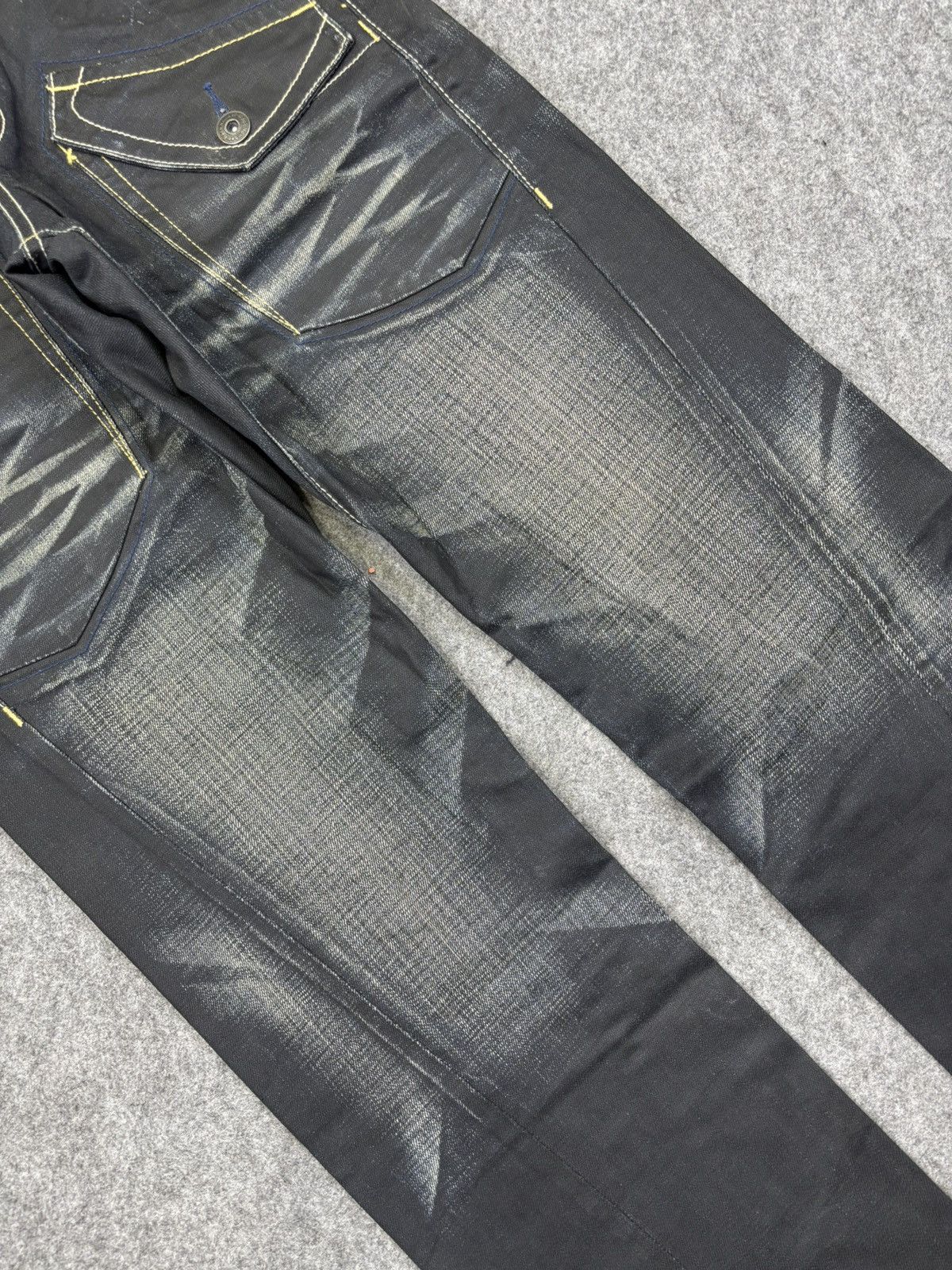 Japanese Brand 💥Sick Back Number Multipockets Indigo Stone Wash Denim F718 Size US 32 / EU 48 - 11 Thumbnail