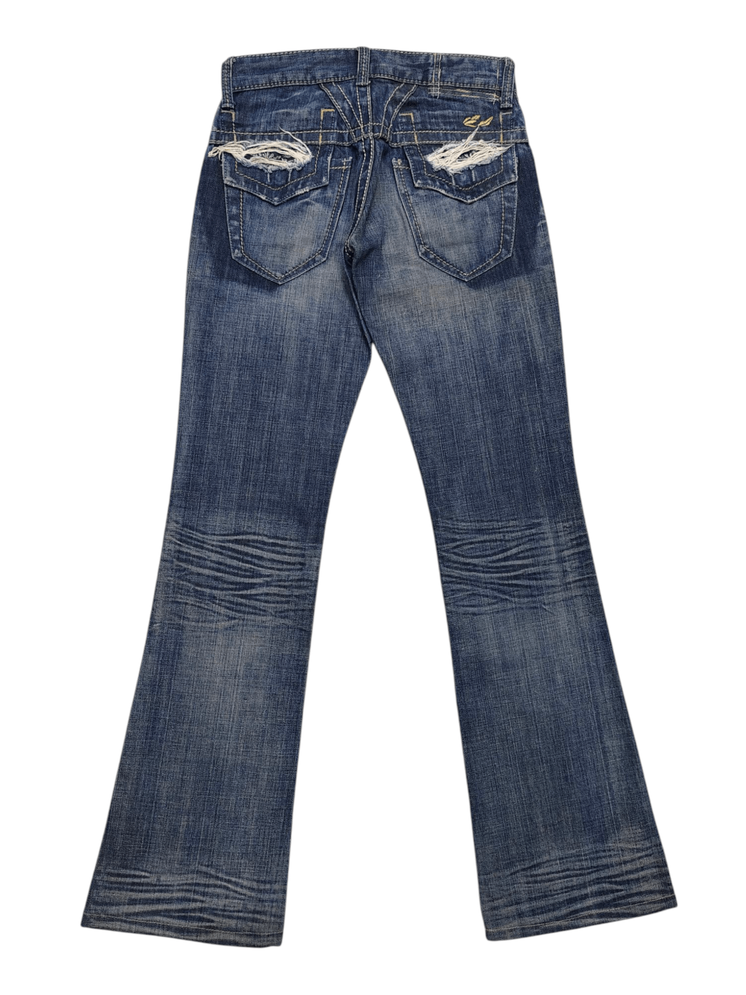 Marithe + Francois Girbaud 00s Marithe Francois Girbaud Distressed Flare jeans Size 27" / US 4 / IT 40 - 1 Thumbnail